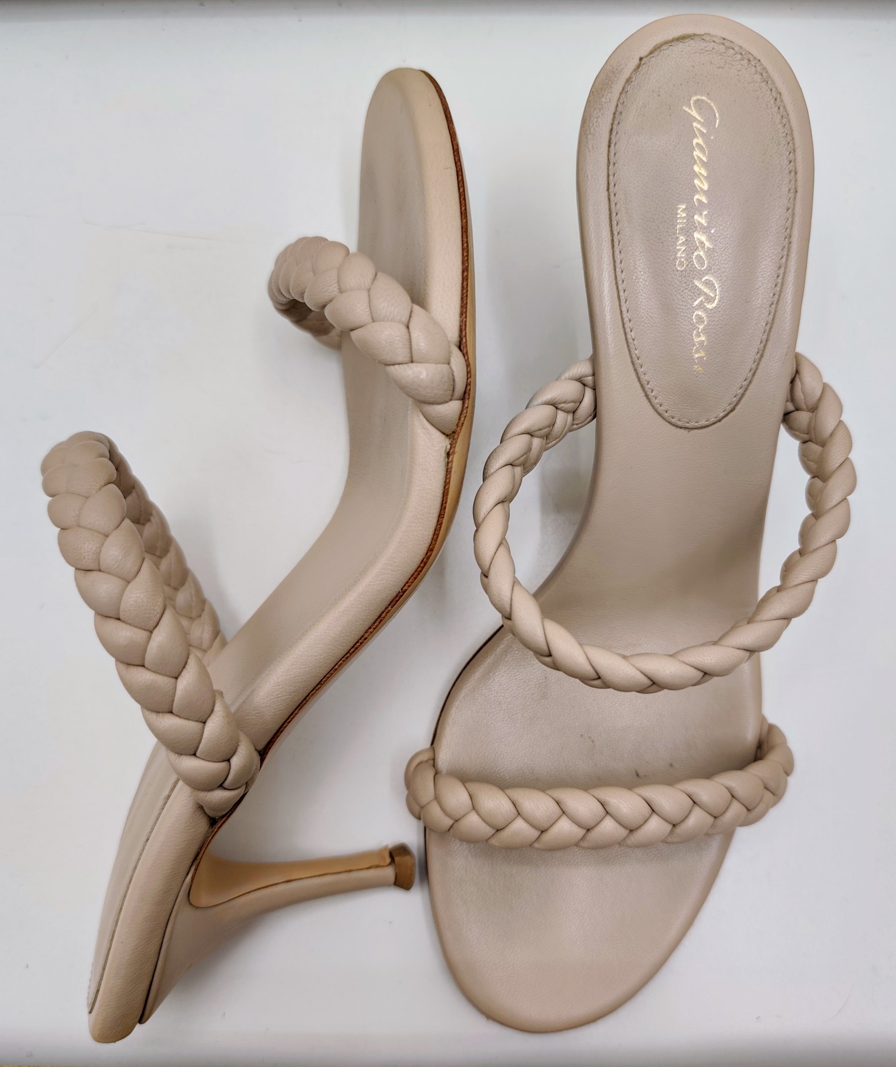 Gianvito Rossi – Sandali Marley 70 Pelle Nude Pari al Nuovo Full Set