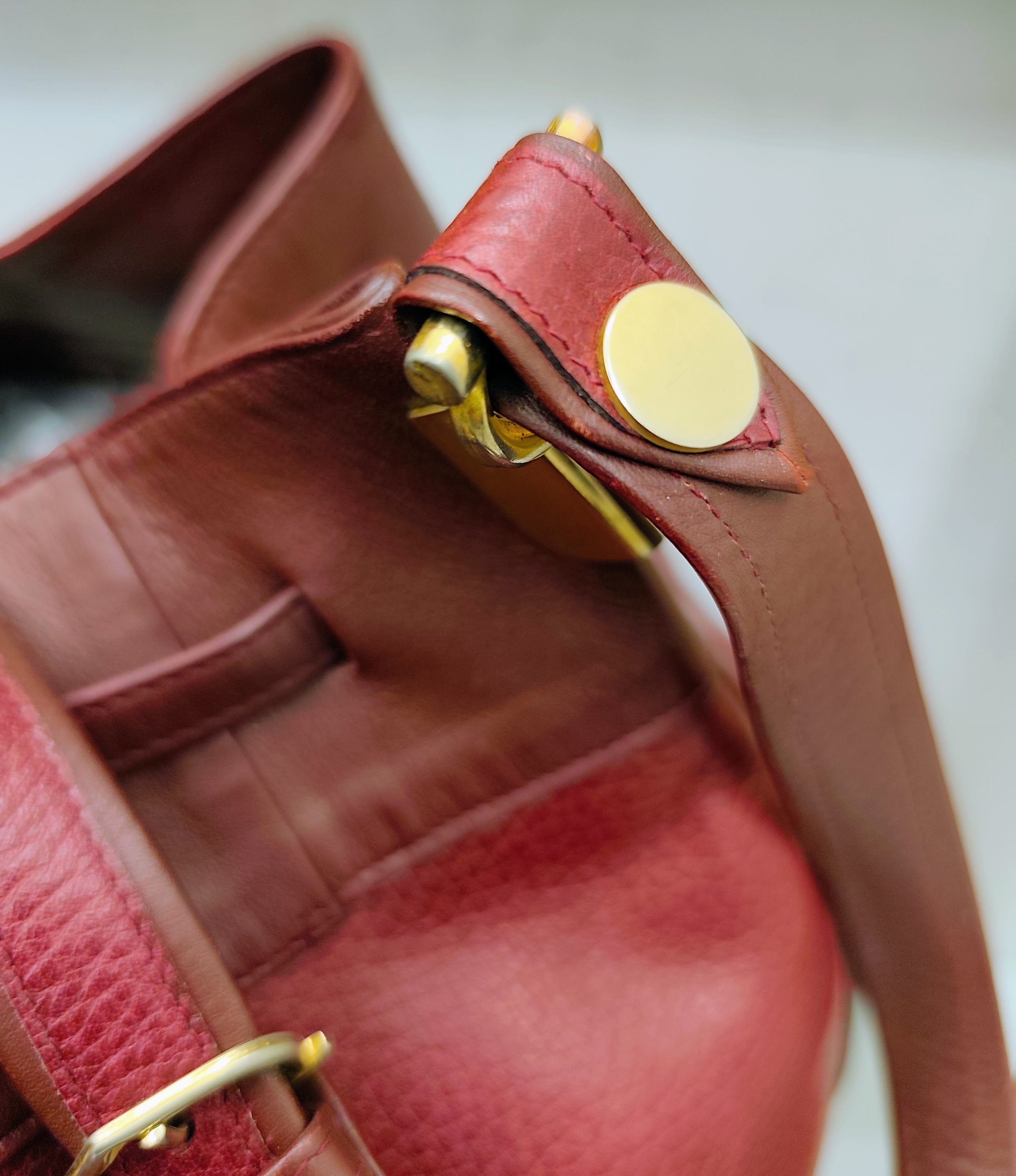 Cartier – Secchiello Bombato Pelle Doppia Bordeaux