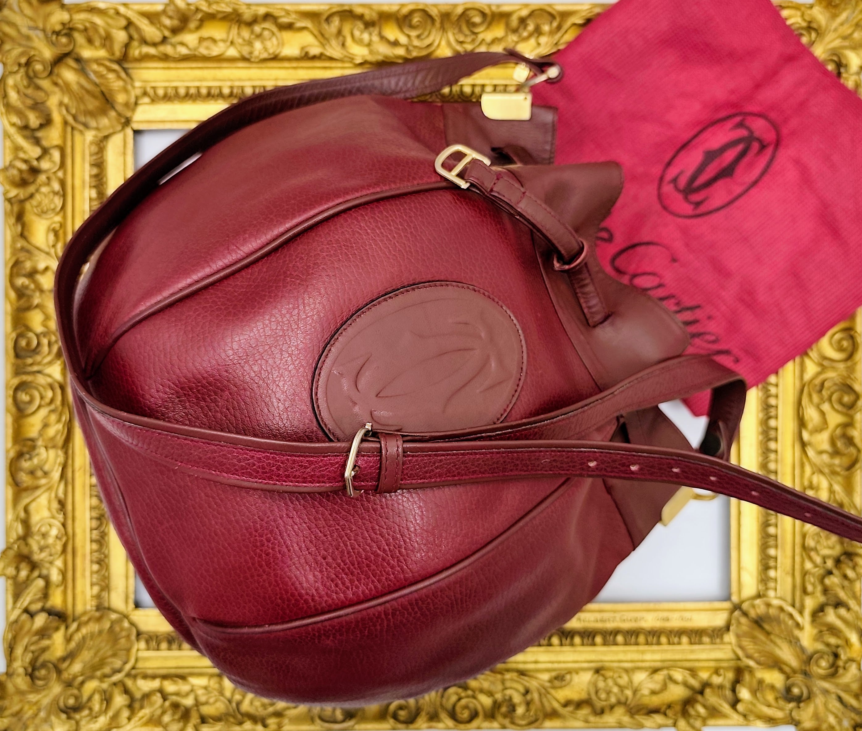 Cartier – Secchiello Bombato Pelle Doppia Bordeaux