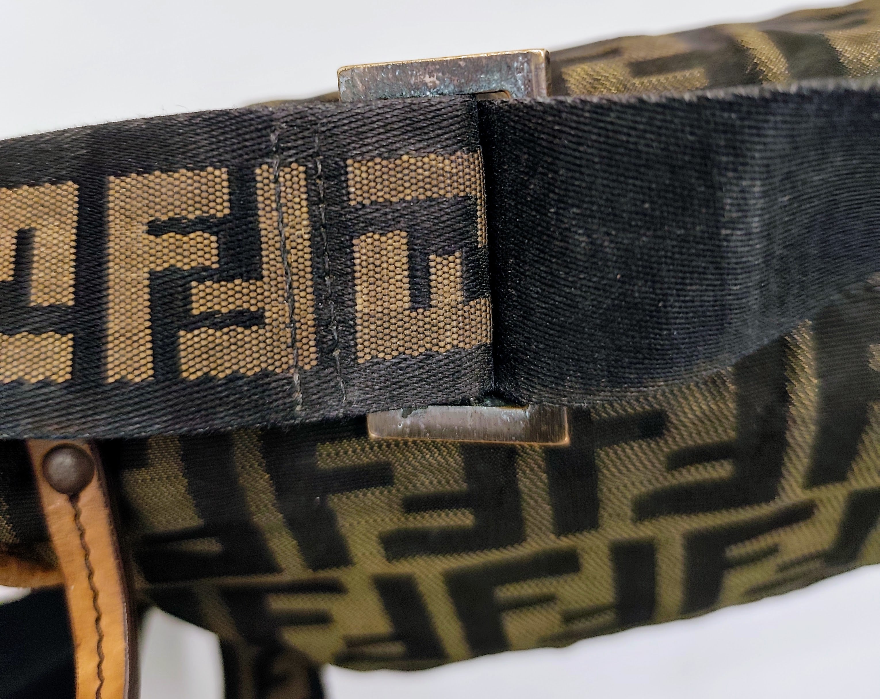 Fendi – Camera Bag Postina in Tessuto Zucca Marrone Vintage