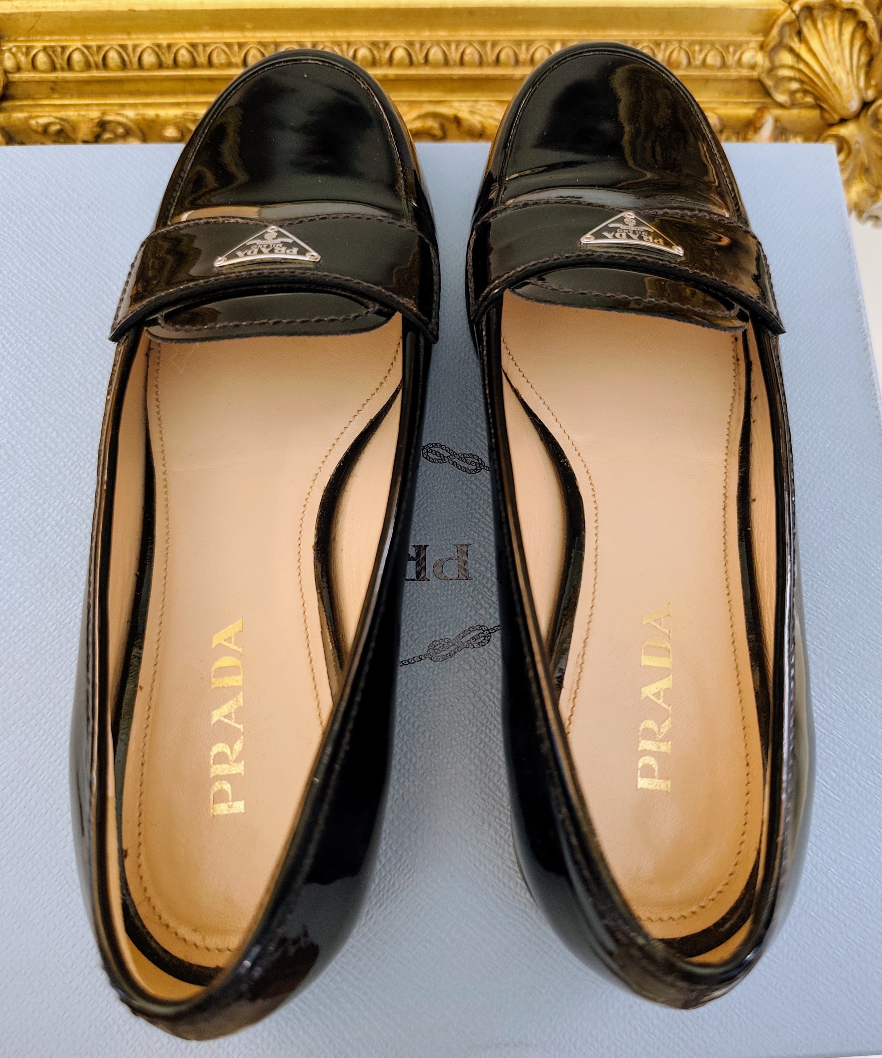 Prada - Mocassini Loafer in Vernice Nera Full Set