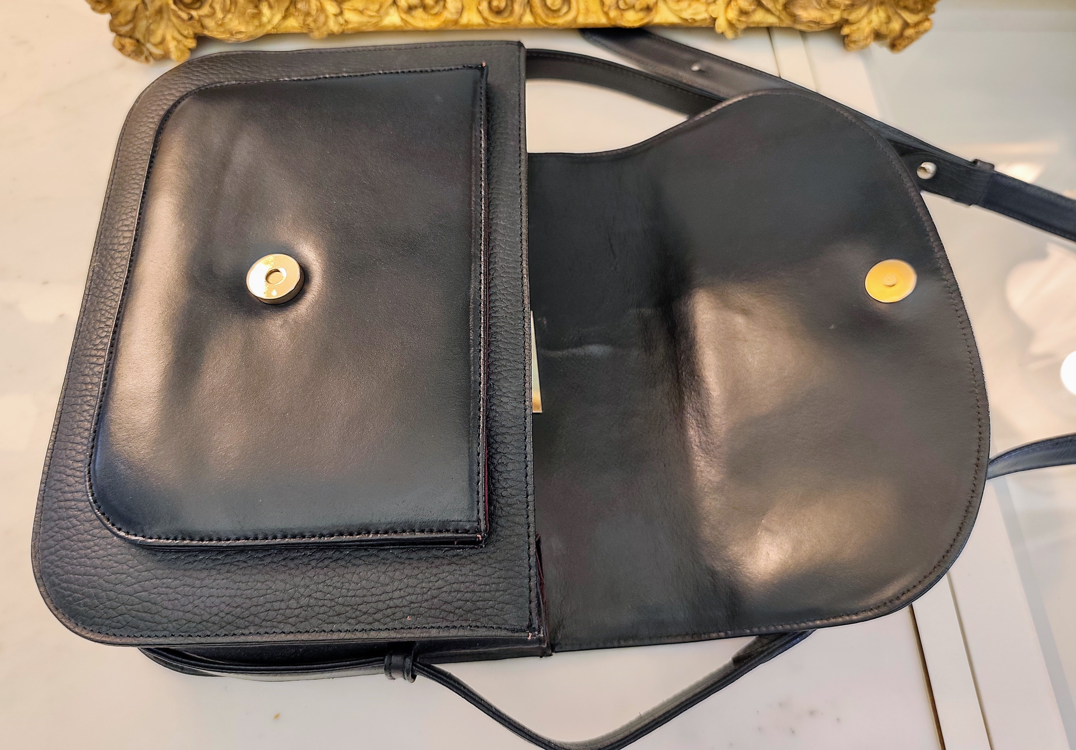 Cartier - Camera Bag a 3 Soffietti Postina a tracolla Vintage in Pelle Blu