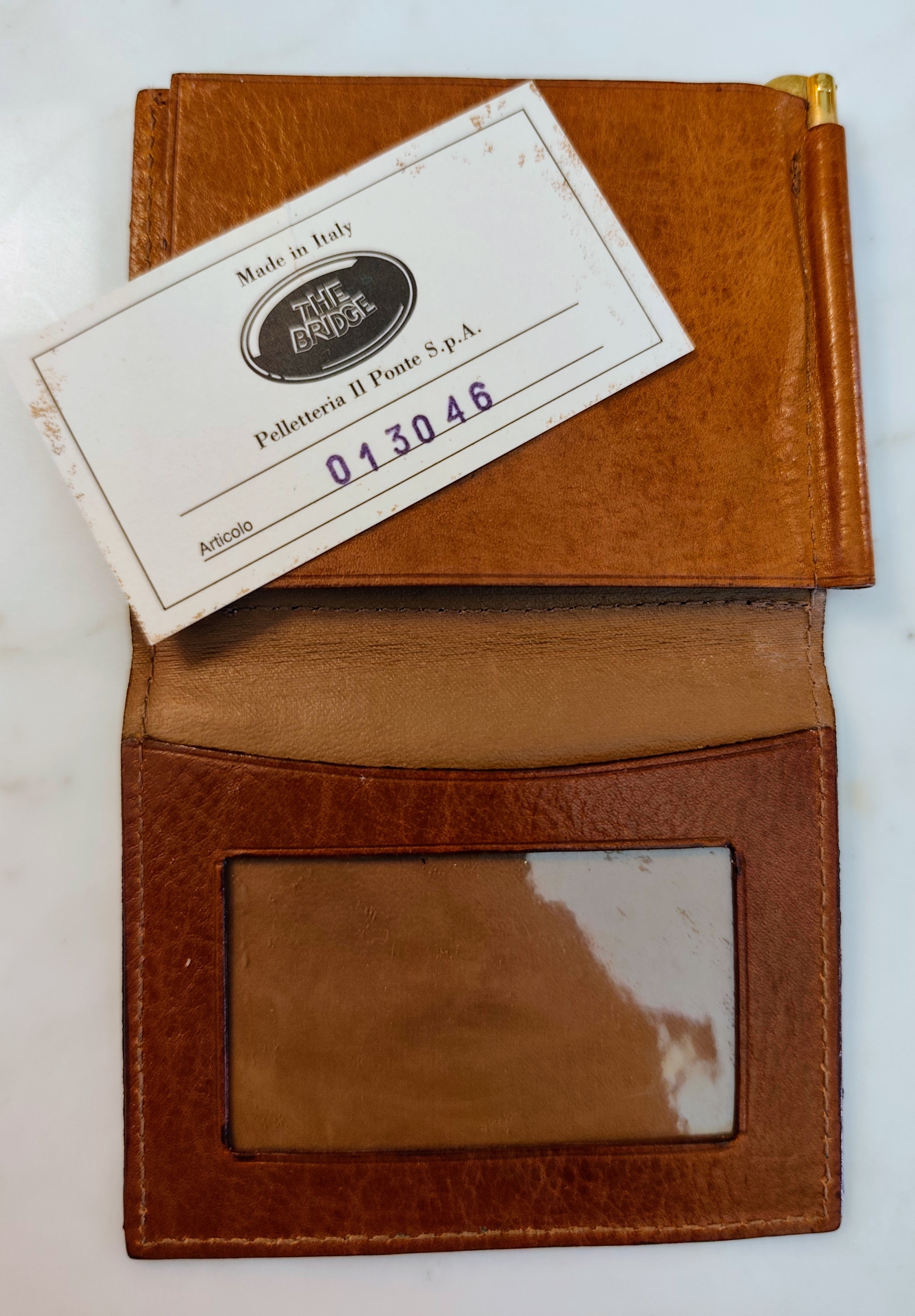 The Bridge – Fermasoldi Portafoglio Grip Spring Linea Story in Pelle