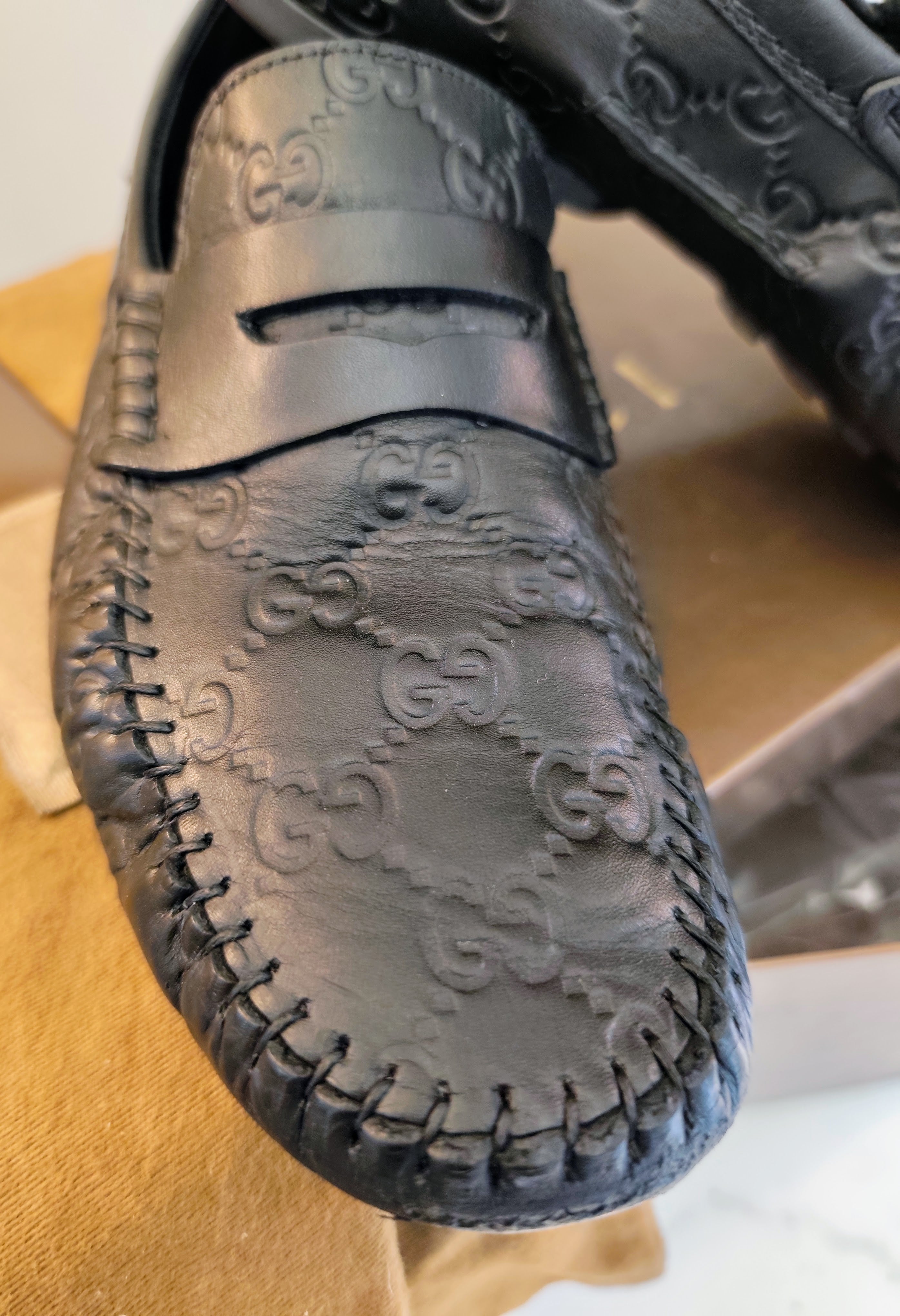 Gucci – Mocassini Unisex in Pelle Guccissima Nera