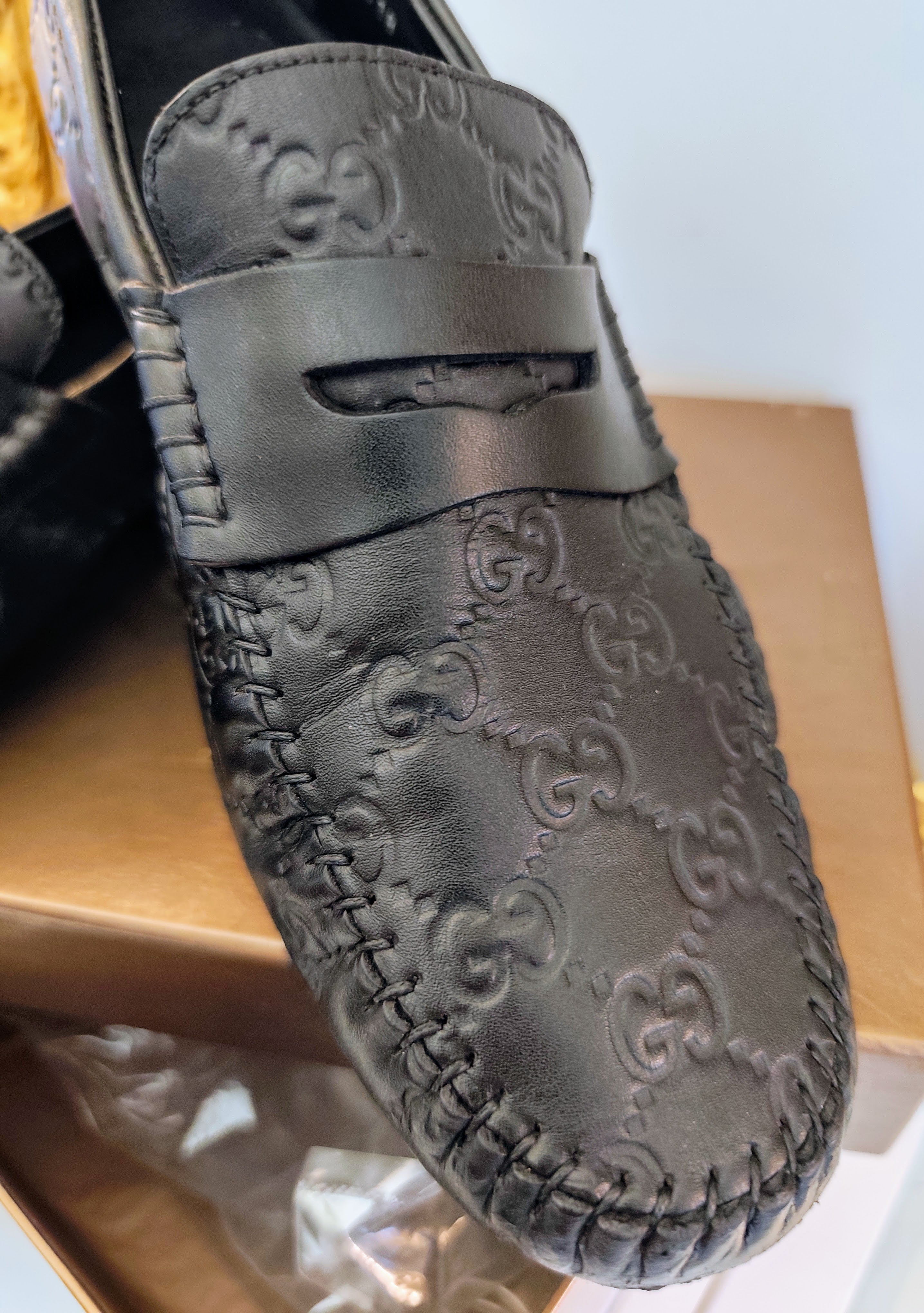 Gucci – Mocassini Unisex in Pelle Guccissima Nera