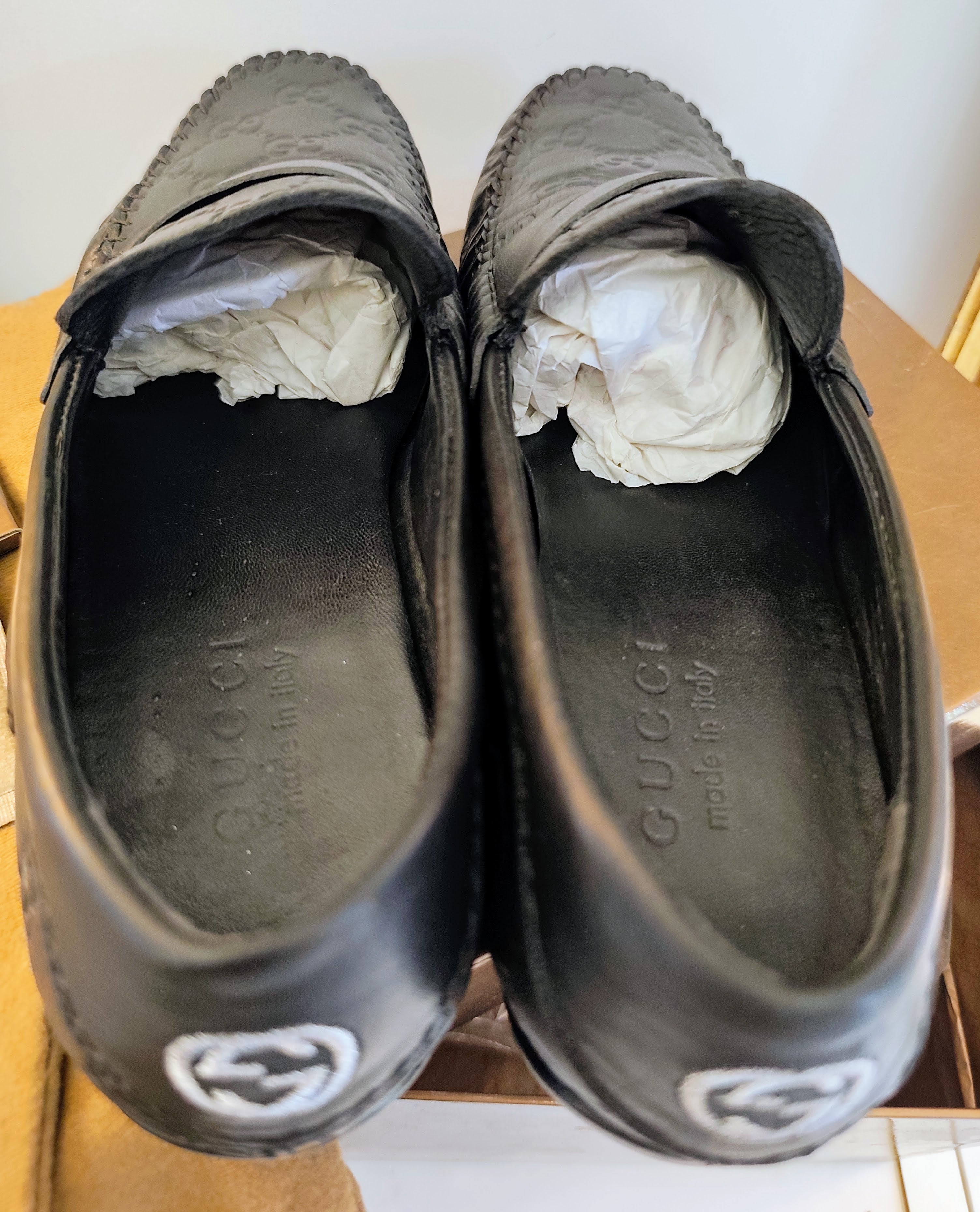 Gucci – Mocassini Unisex in Pelle Guccissima Nera