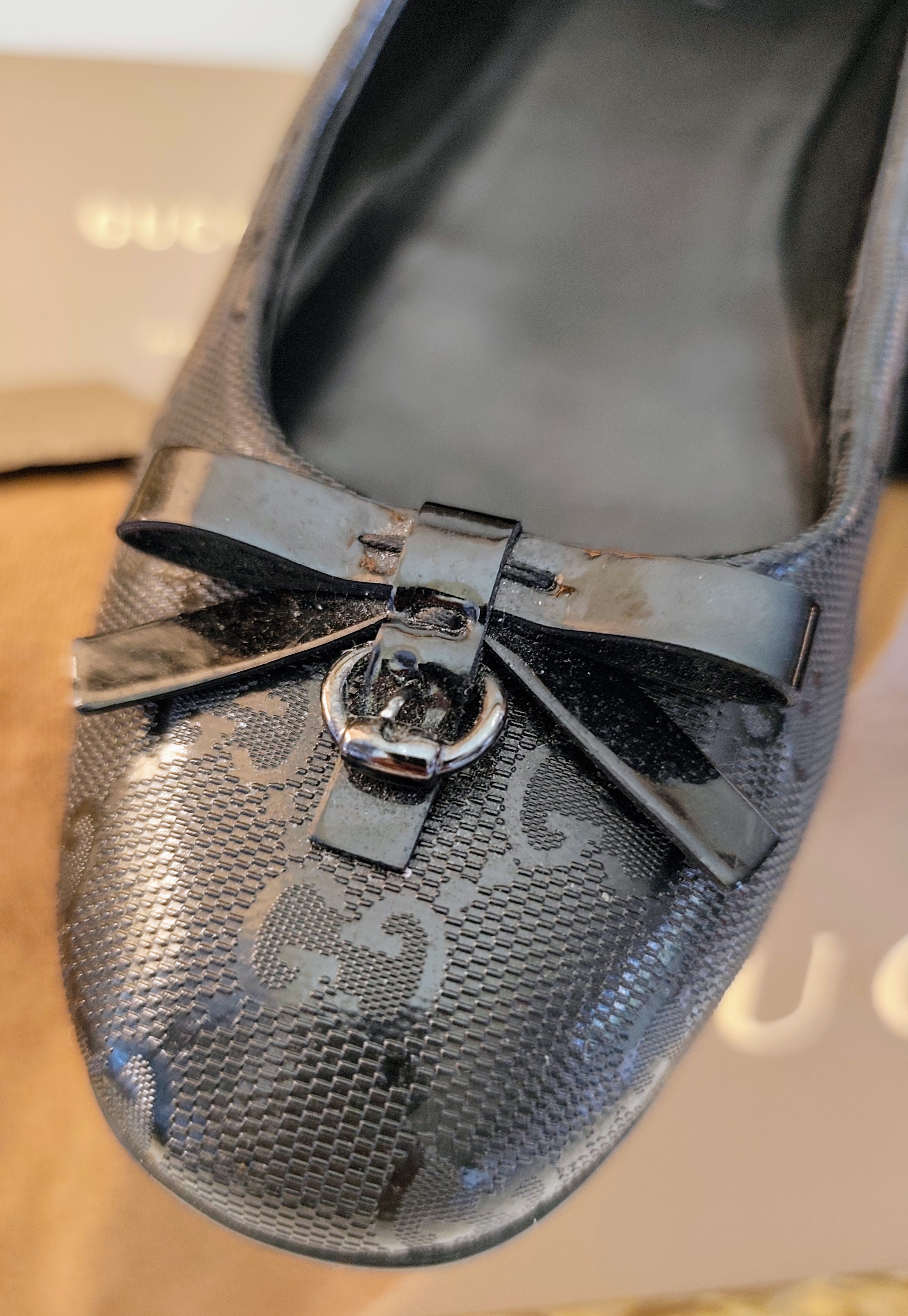 Gucci – Ballerine in Canvas Nero Guccissimo