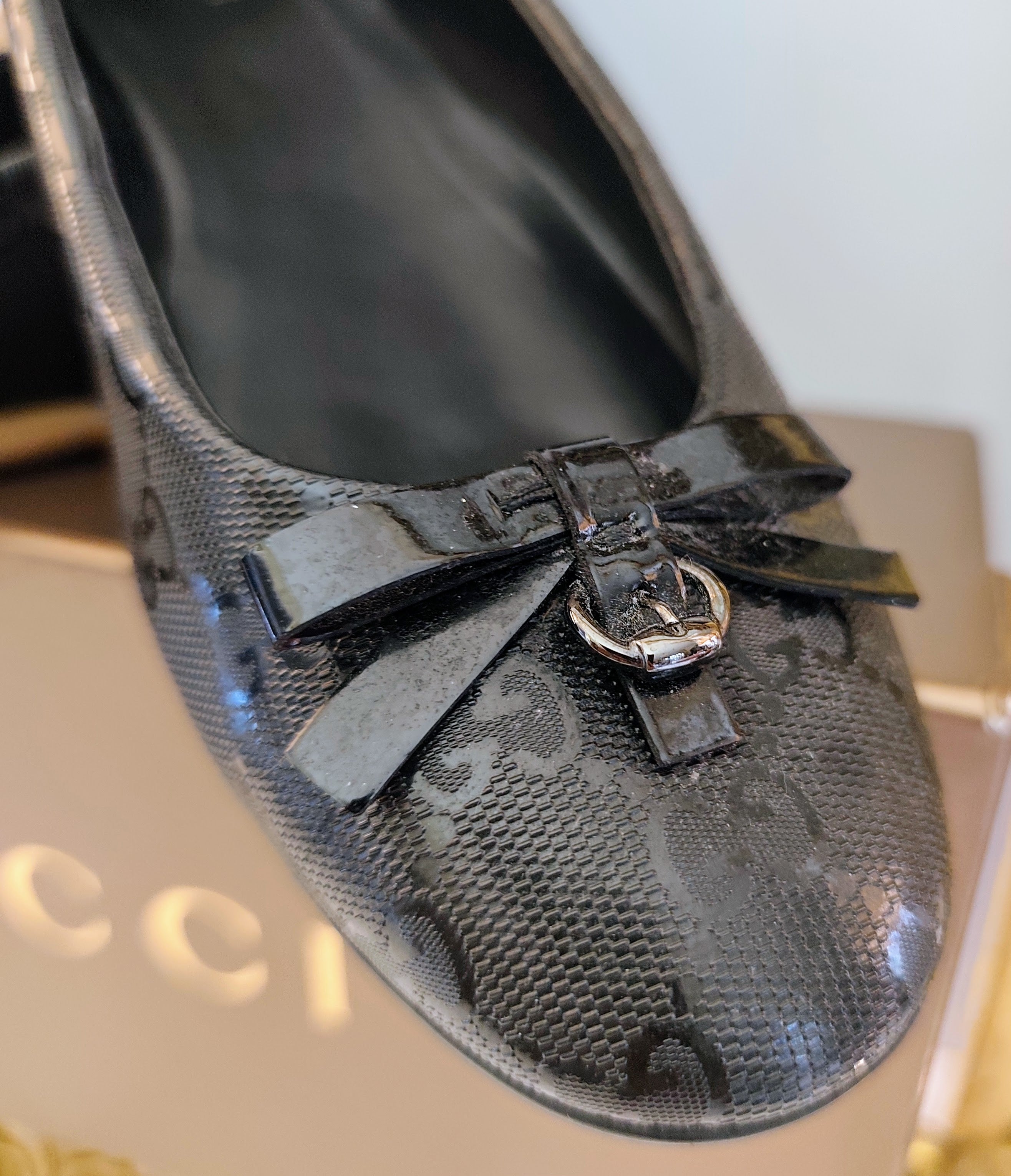 Gucci – Ballerine in Canvas Nero Guccissimo