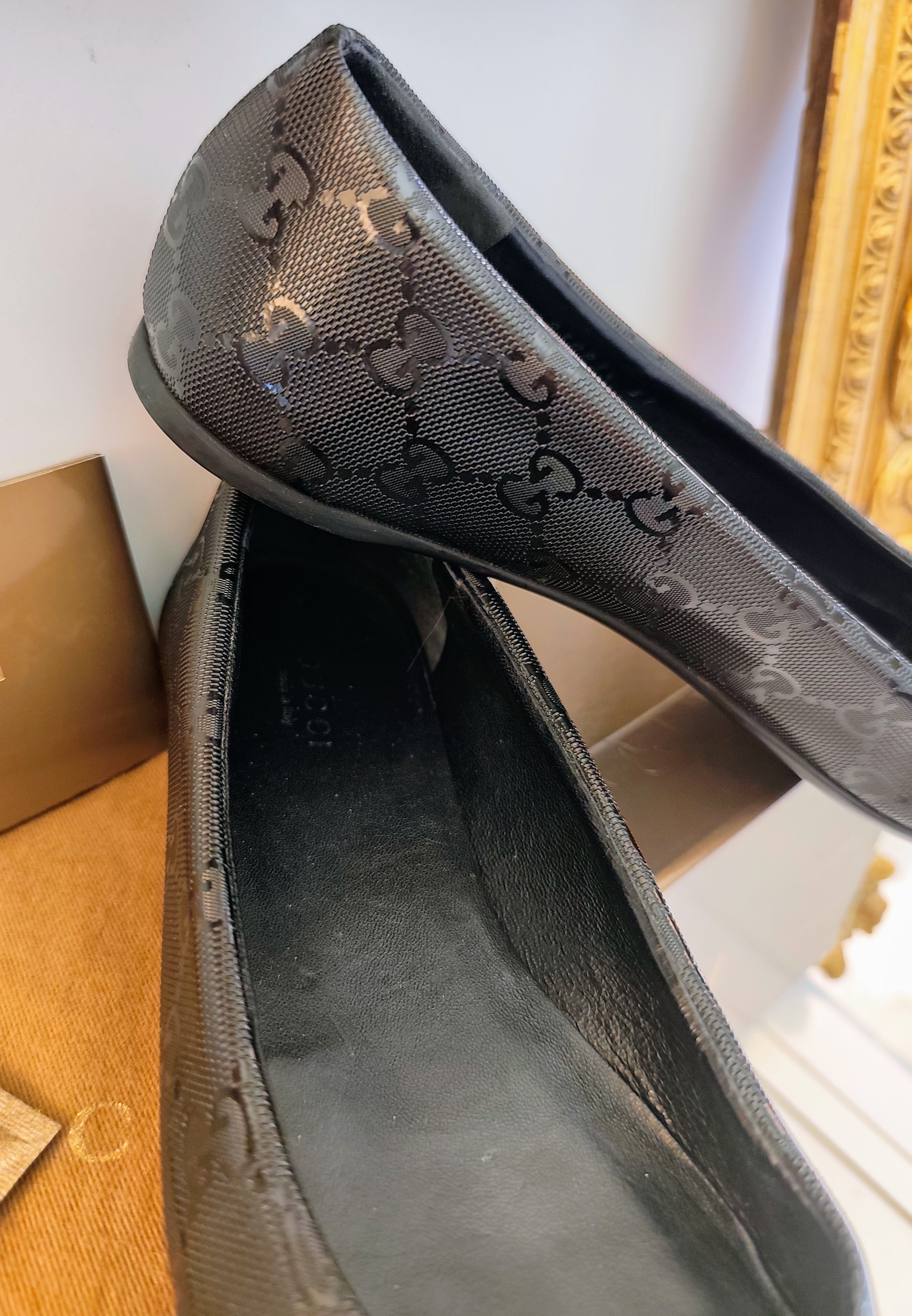 Gucci – Ballerine in Canvas Nero Guccissimo