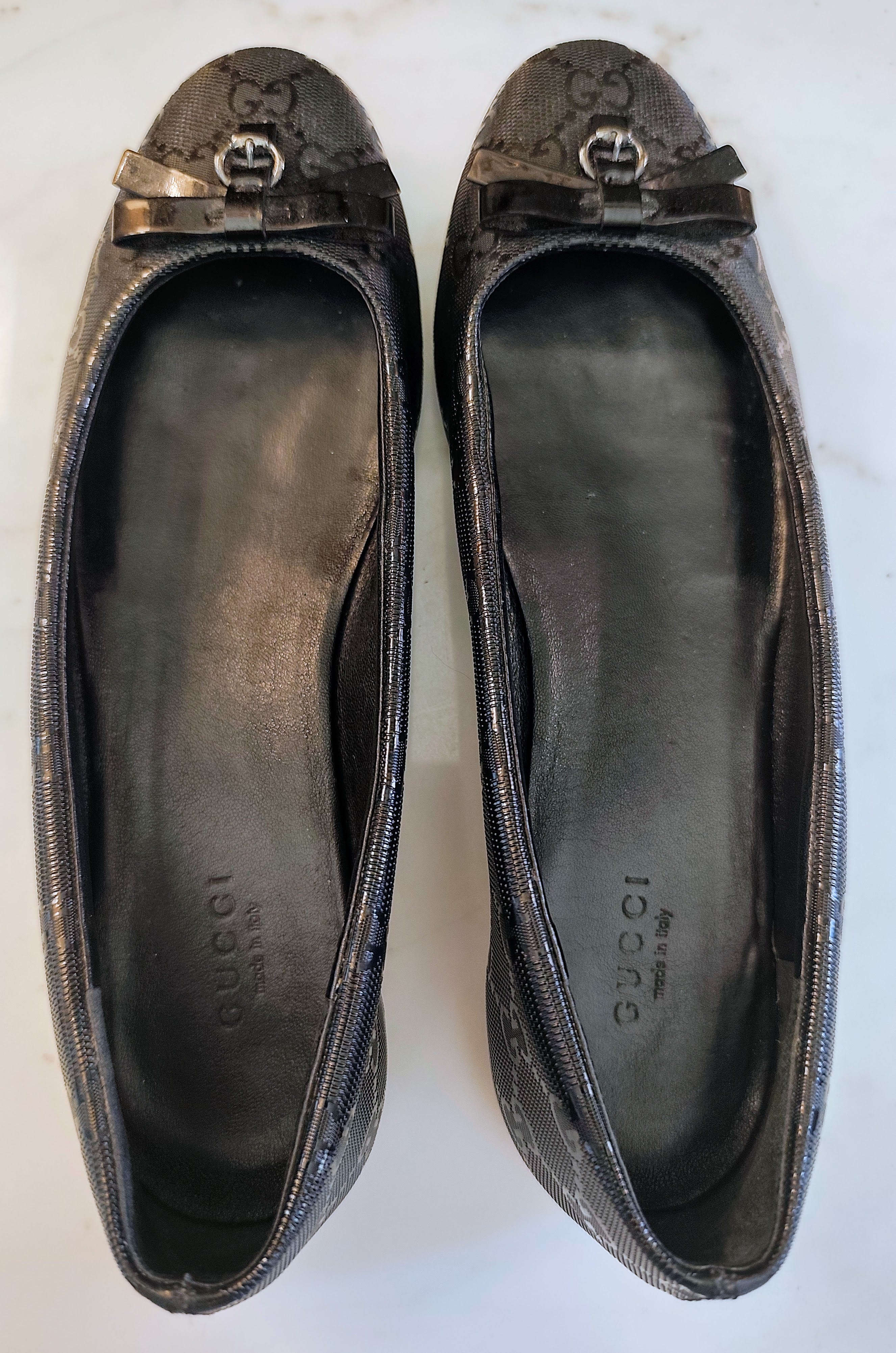 Gucci – Ballerine in Canvas Nero Guccissimo