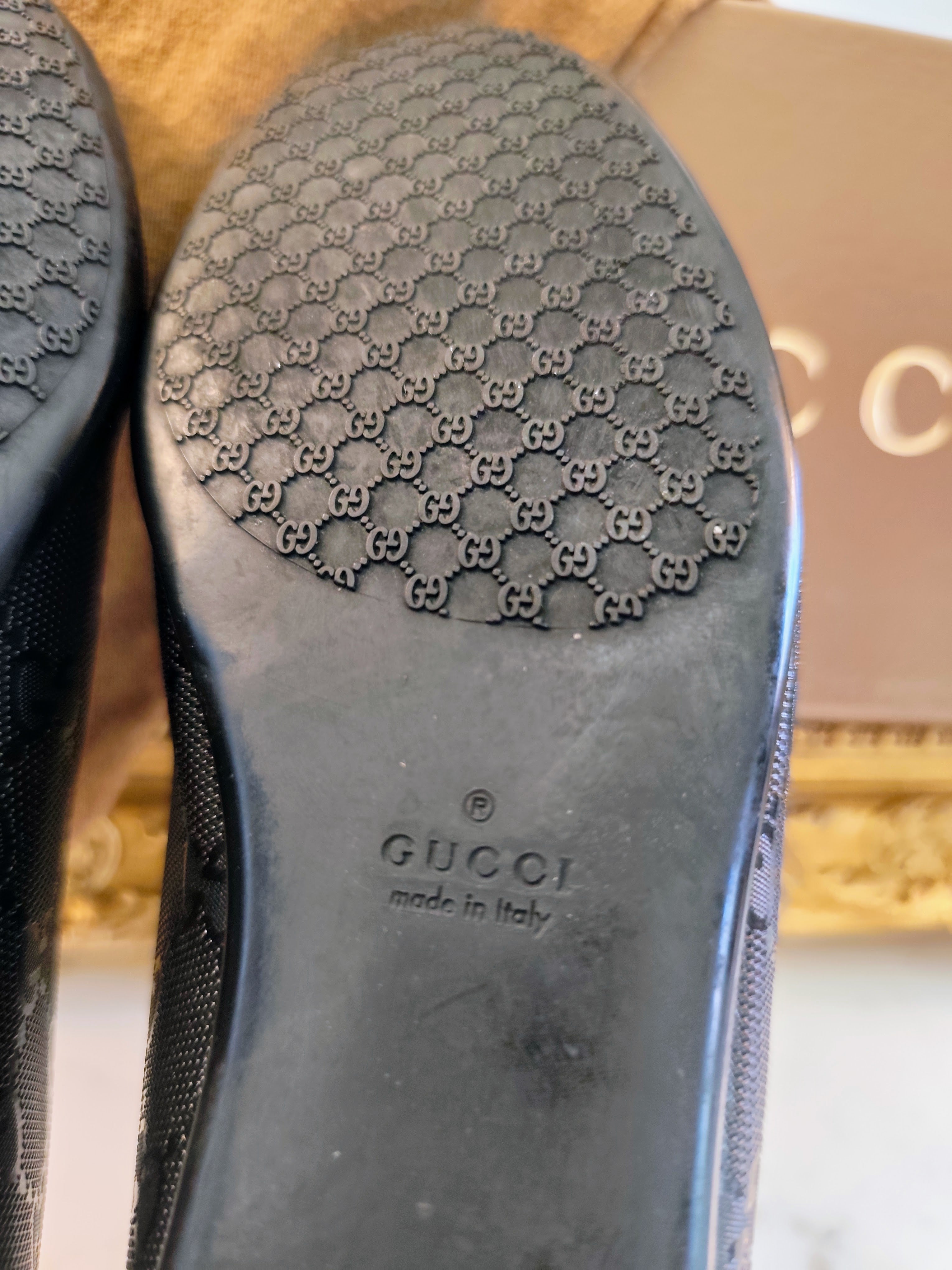 Gucci – Ballerine in Canvas Nero Guccissimo