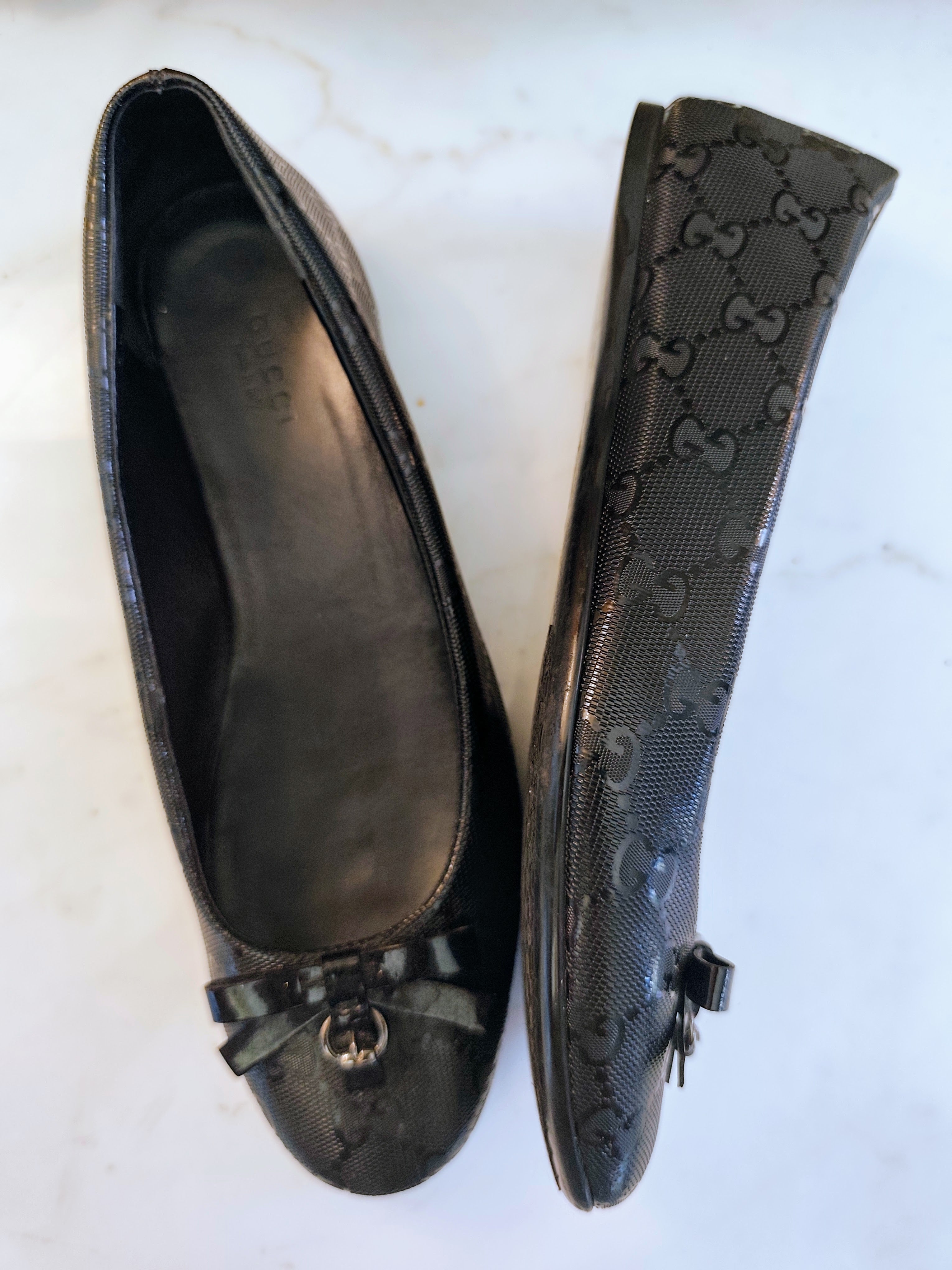 Gucci – Ballerine in Canvas Nero Guccissimo