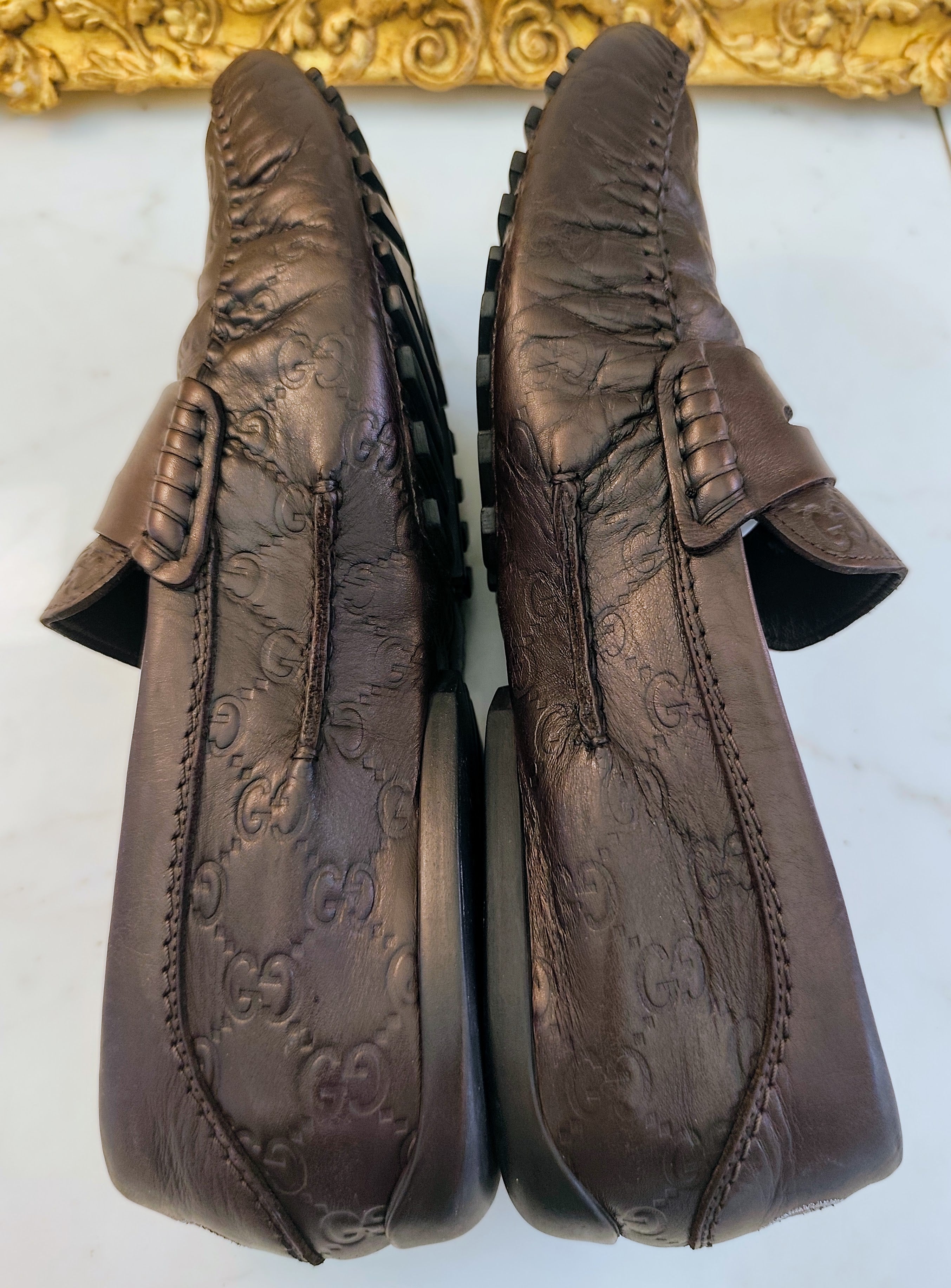 Gucci – Mocassini Uomo in Pelle Guccissima Marrone