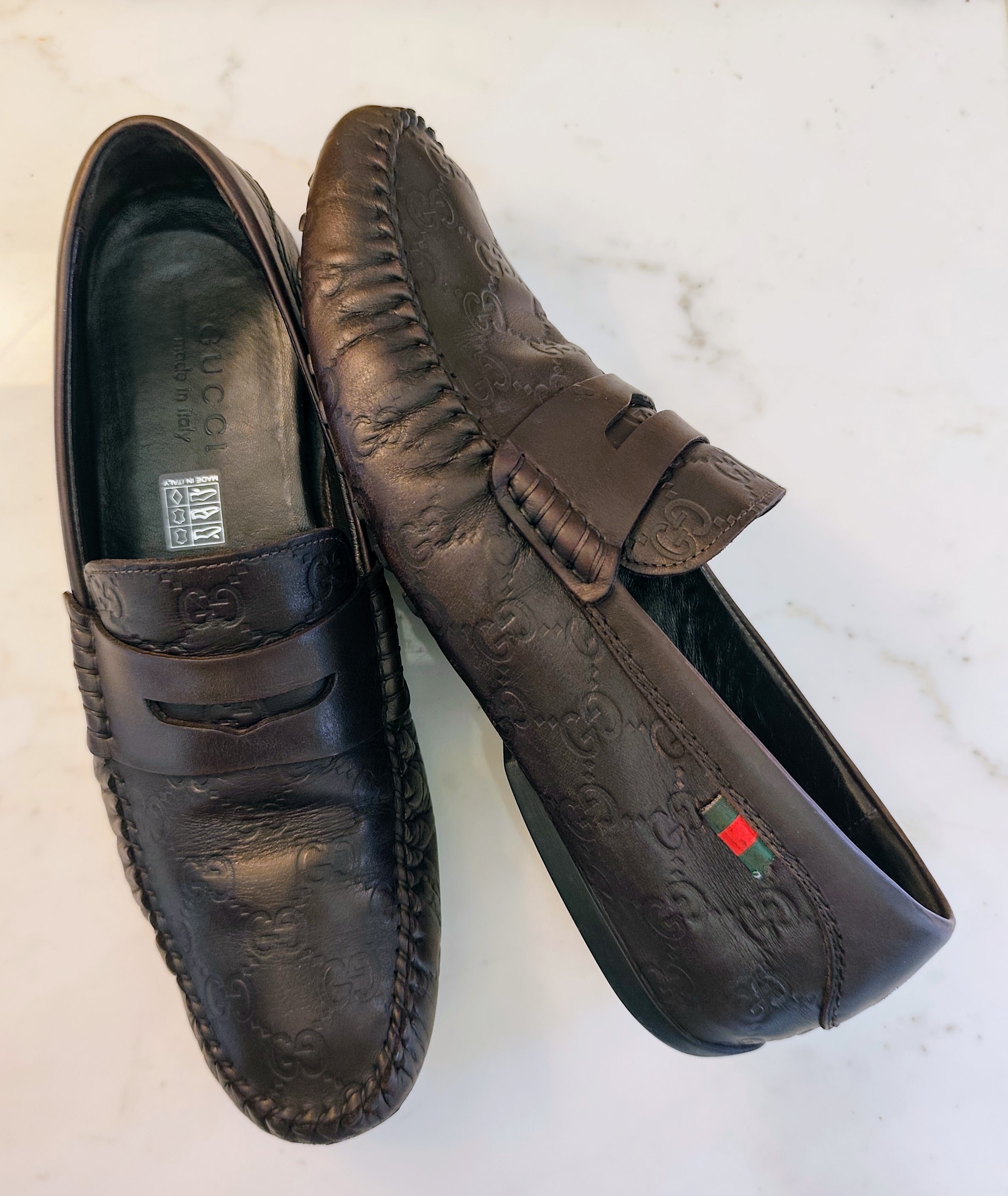 Gucci – Mocassini Uomo in Pelle Guccissima Marrone