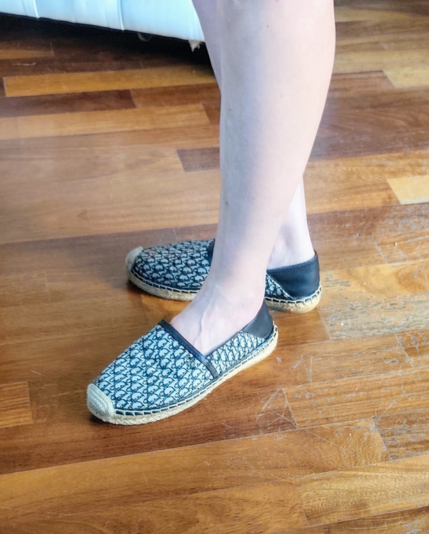 Dior – Espadrillas Tela Dior Oblique Beige e Blu
