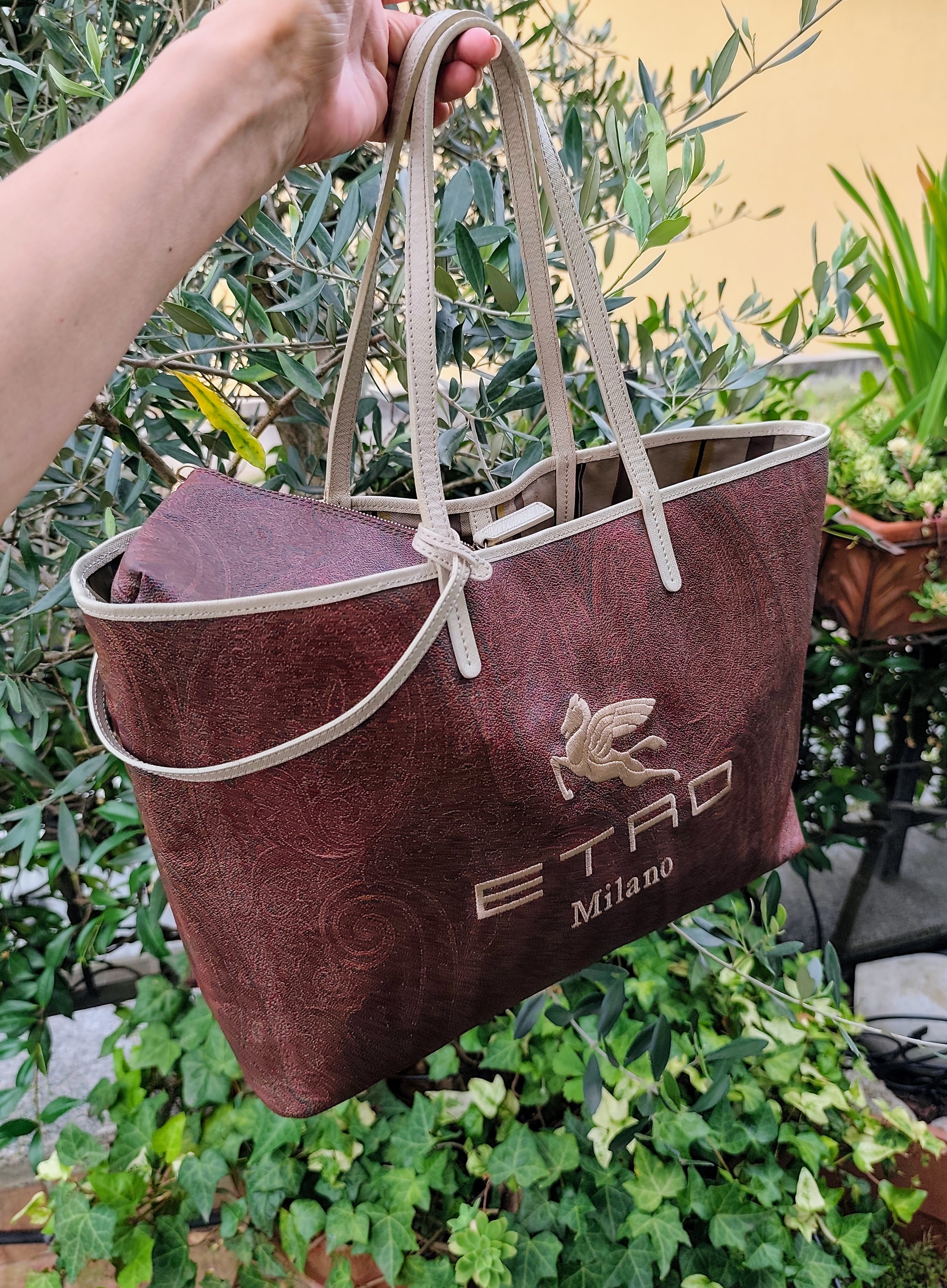 Etro – Borsa Shopper Tote Pegaso Paisley Jacquard Multicolor