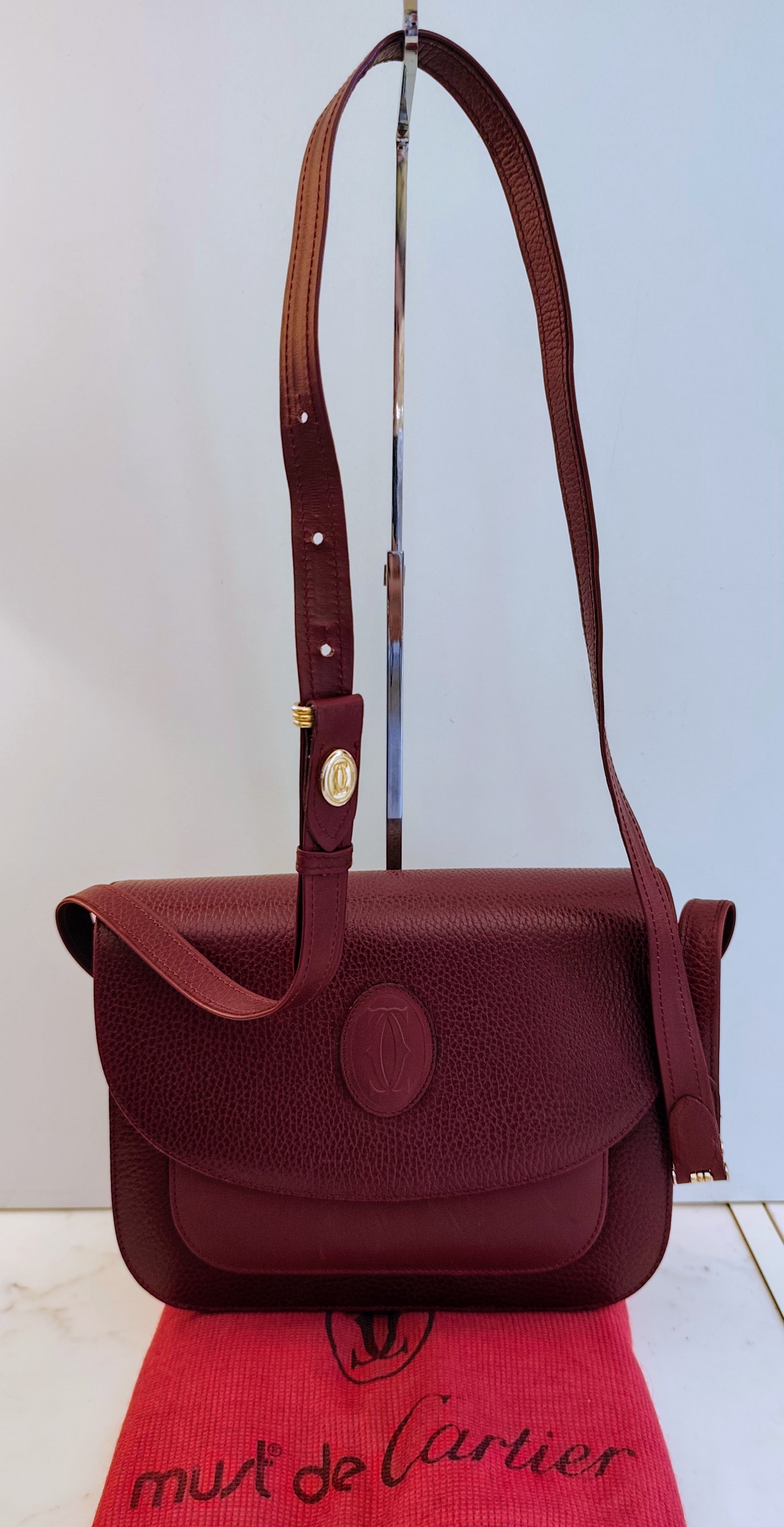 Cartier – Borsa Camera Bag a Tracolla in Pelle Vintage