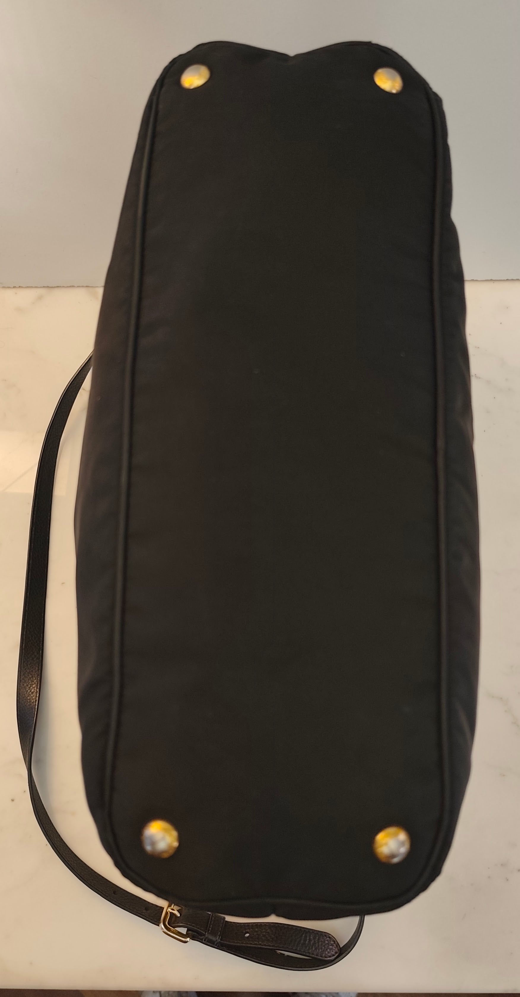 Prada – Shopper Tote Bag in Nylon e Pelle Nera