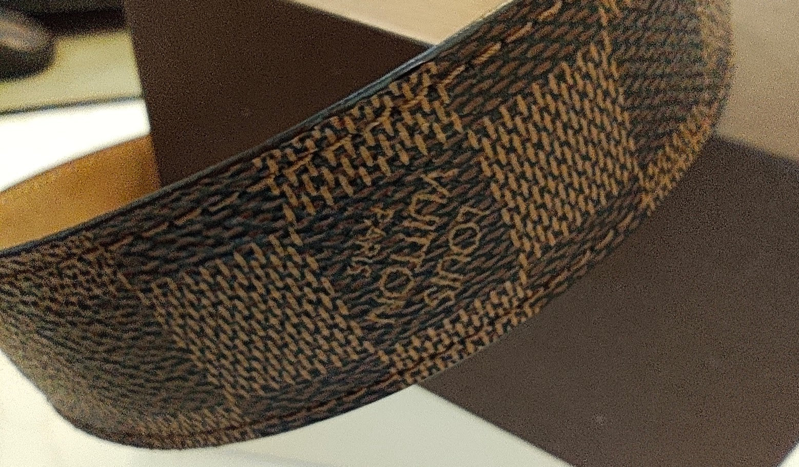Louis Vuitton – Cintura Ellipse Unisex in Tela Damier Ebene