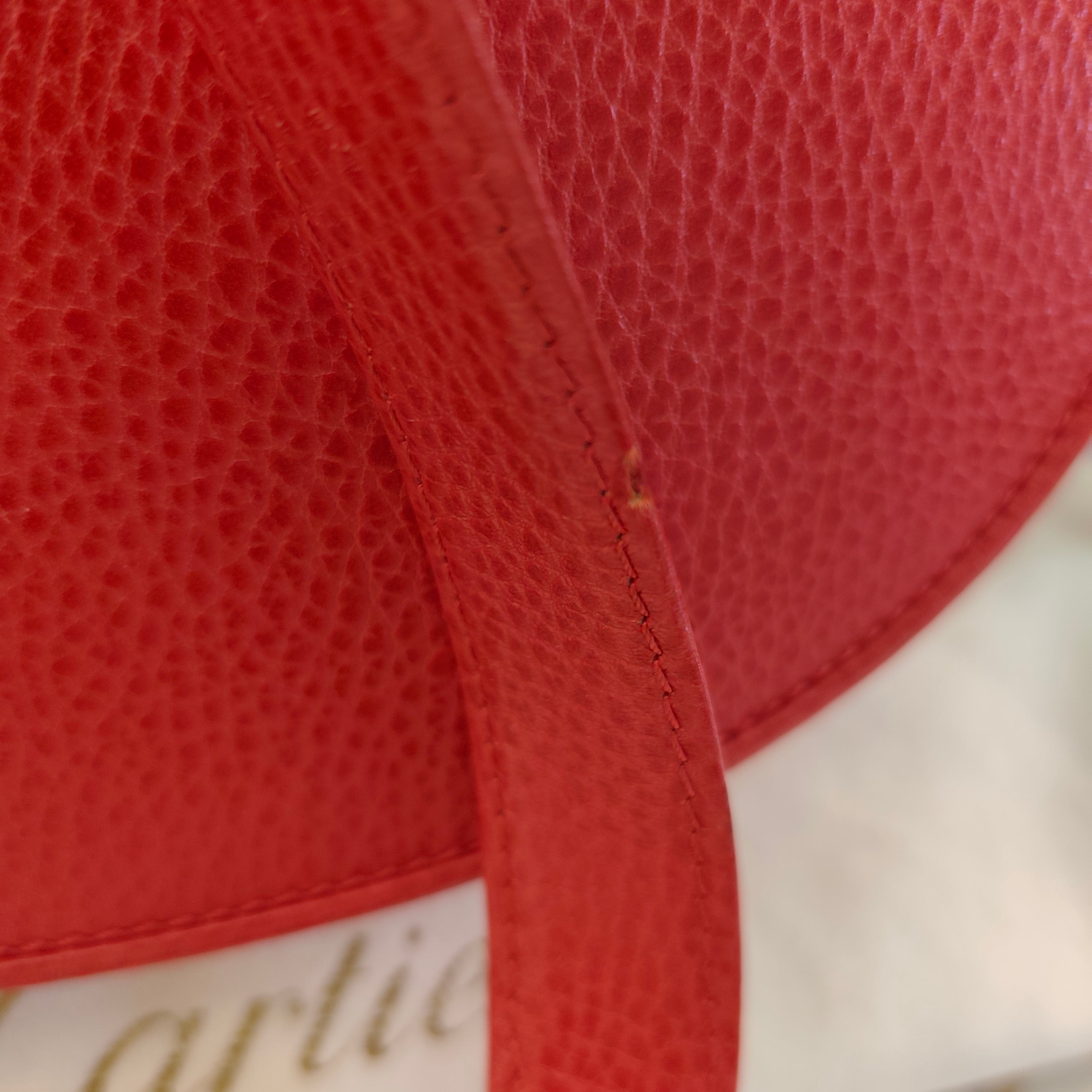 Cartier - Borsa a Spalla o Tracolla in Pelle Rossa