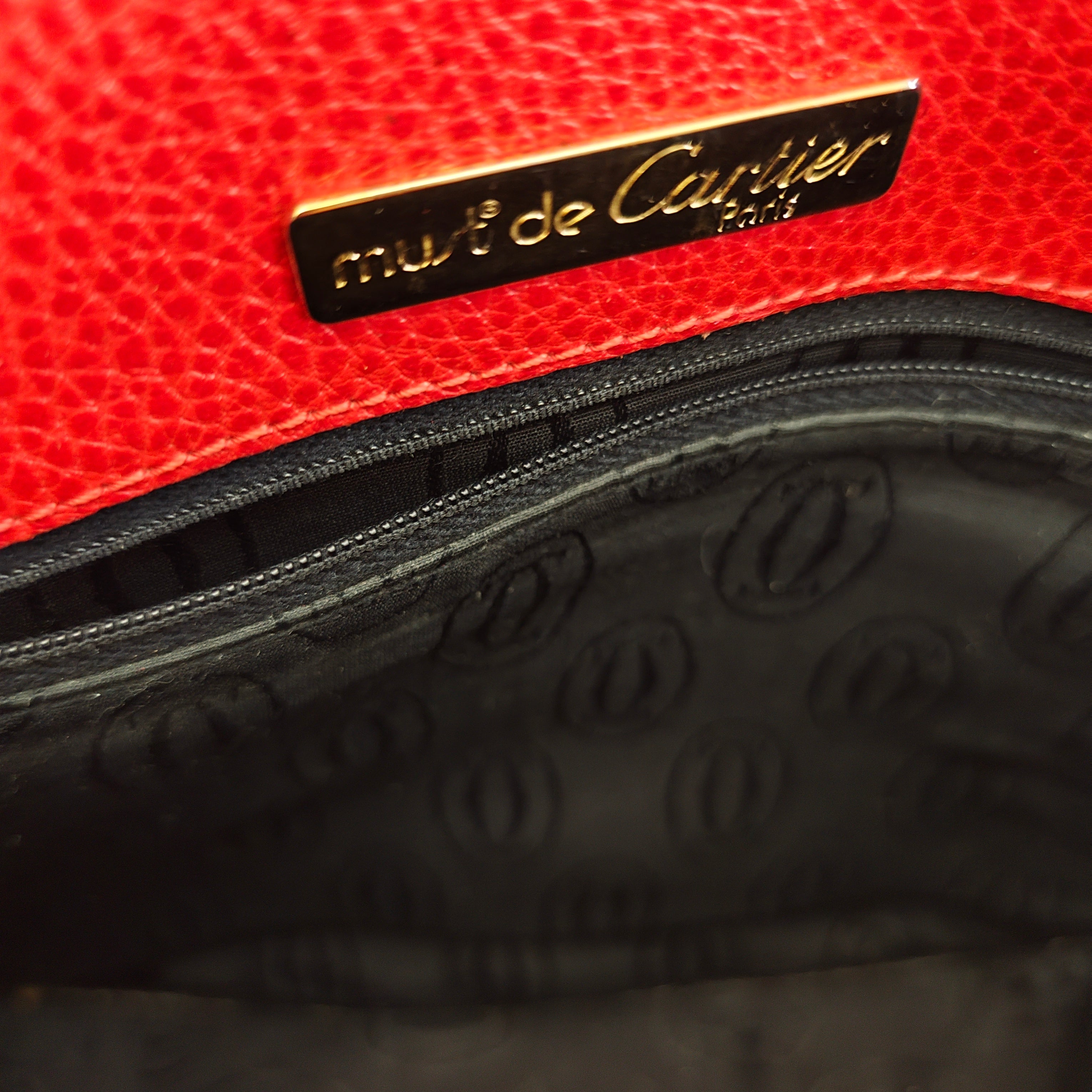 Cartier - Borsa a Spalla o Tracolla in Pelle Rossa