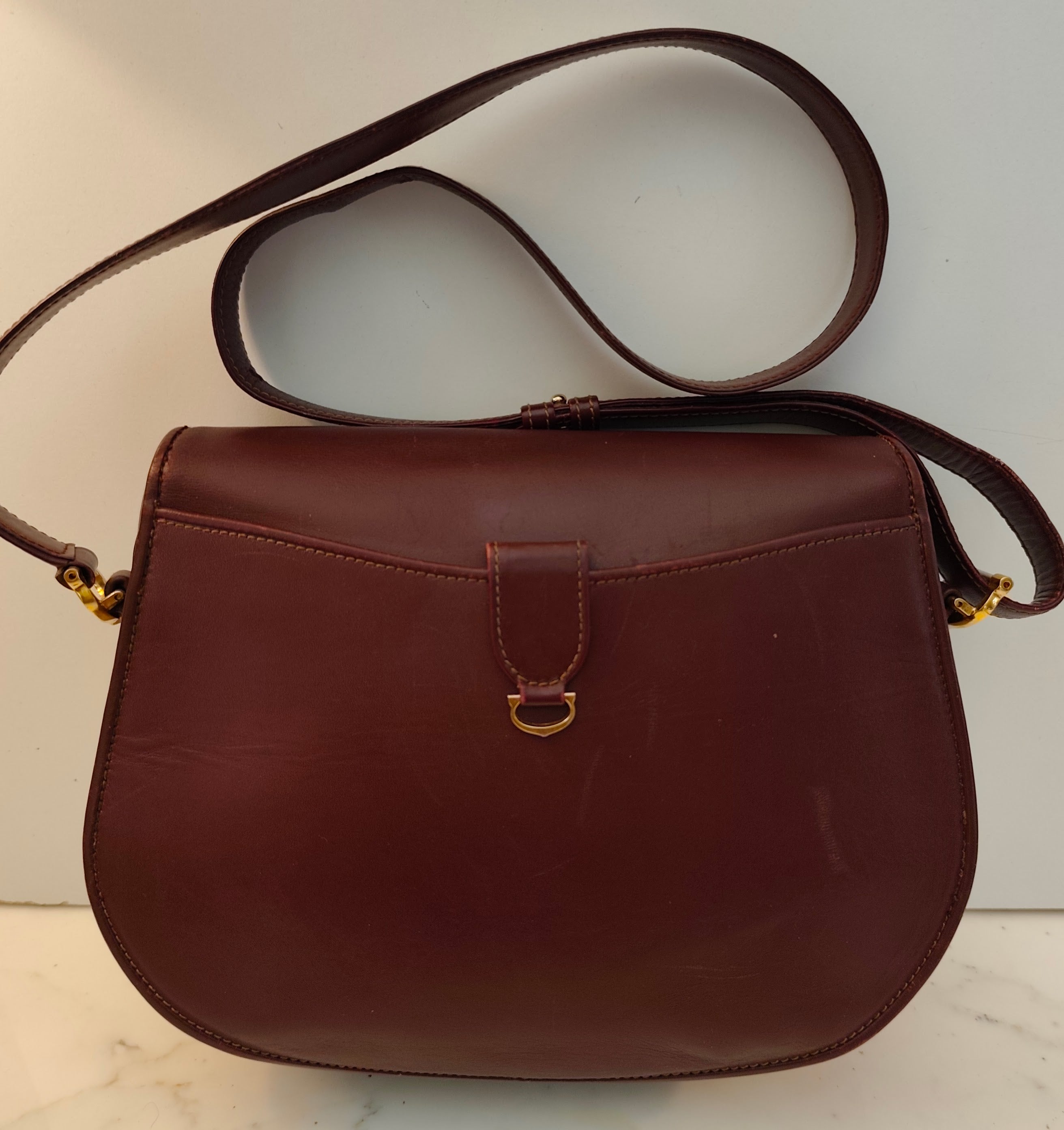 Cartier - Borsa a Spalla o Tracolla in Pelle Bordeaux