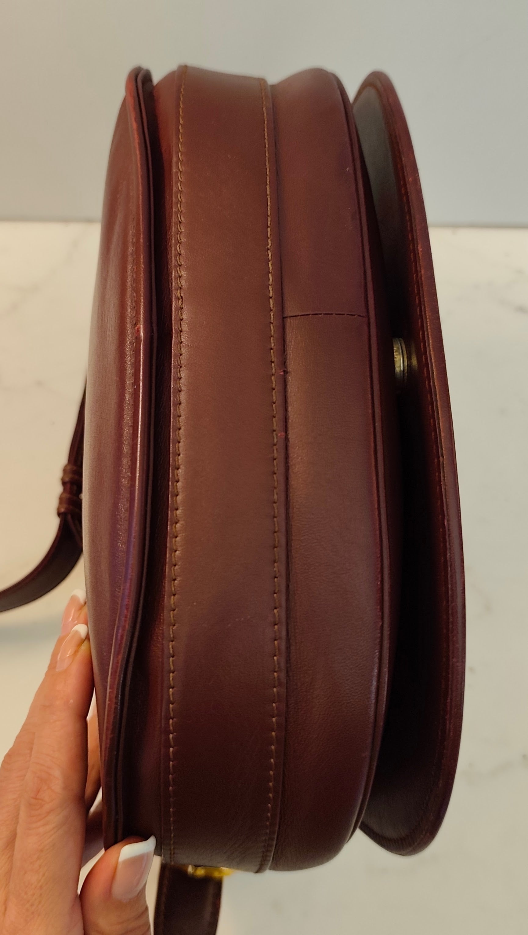 Cartier - Borsa a Spalla o Tracolla in Pelle Bordeaux