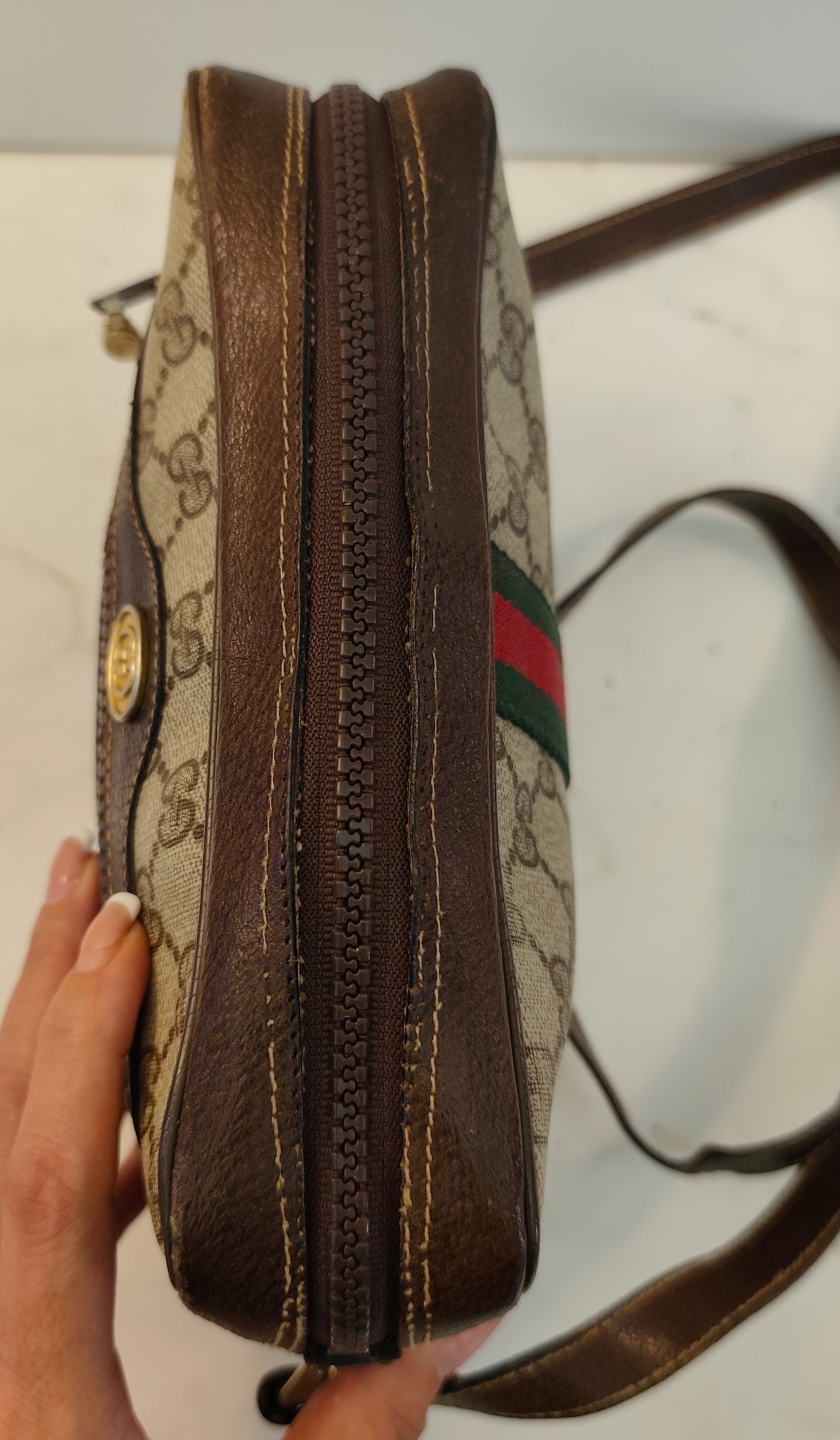 Gucci - Ophidia Camera Bag Postina a Tracolla Vintage logo oro