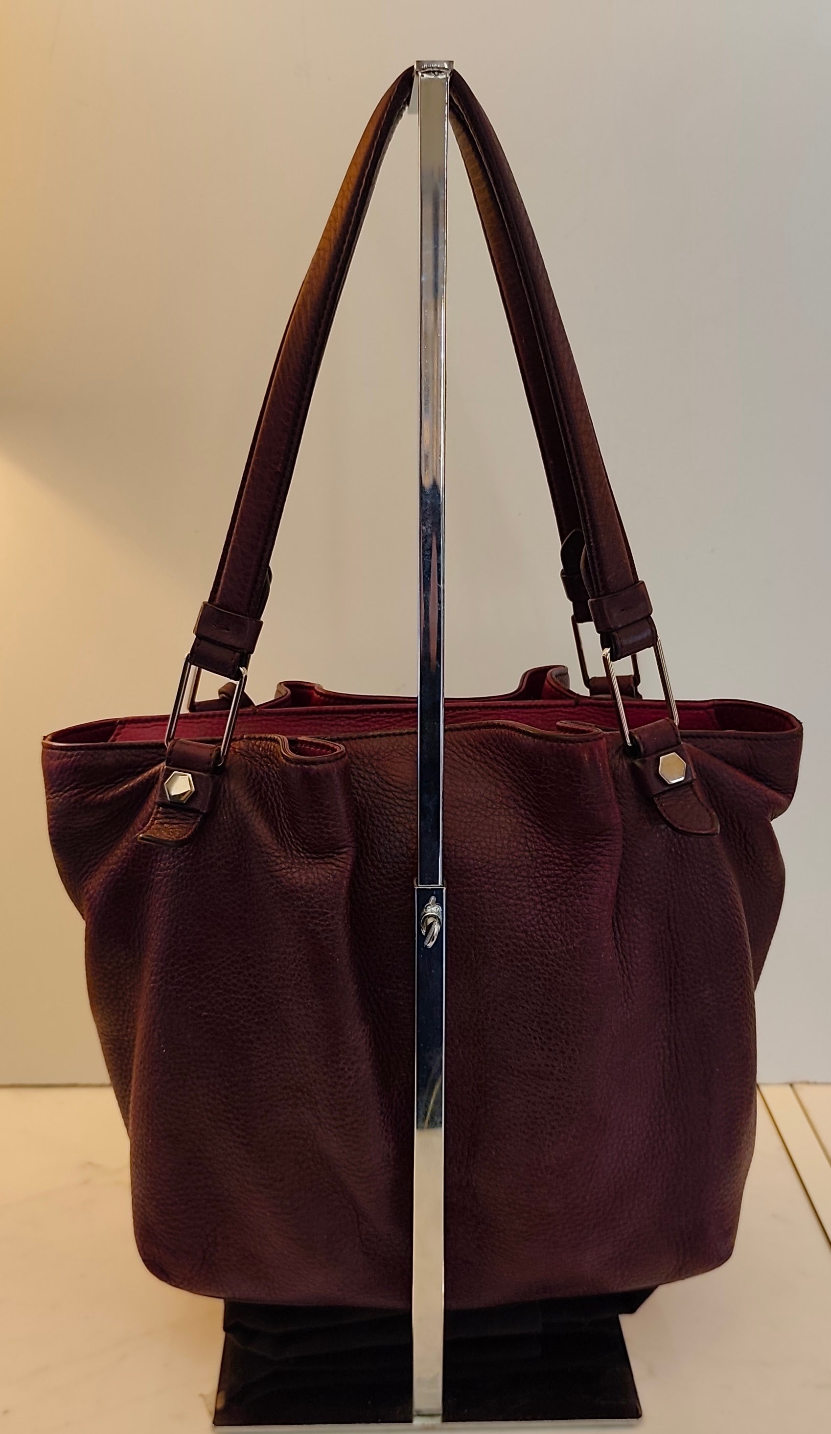 Tod's - Borsa a Spalla Tote Bag in Pelle Bordeaux