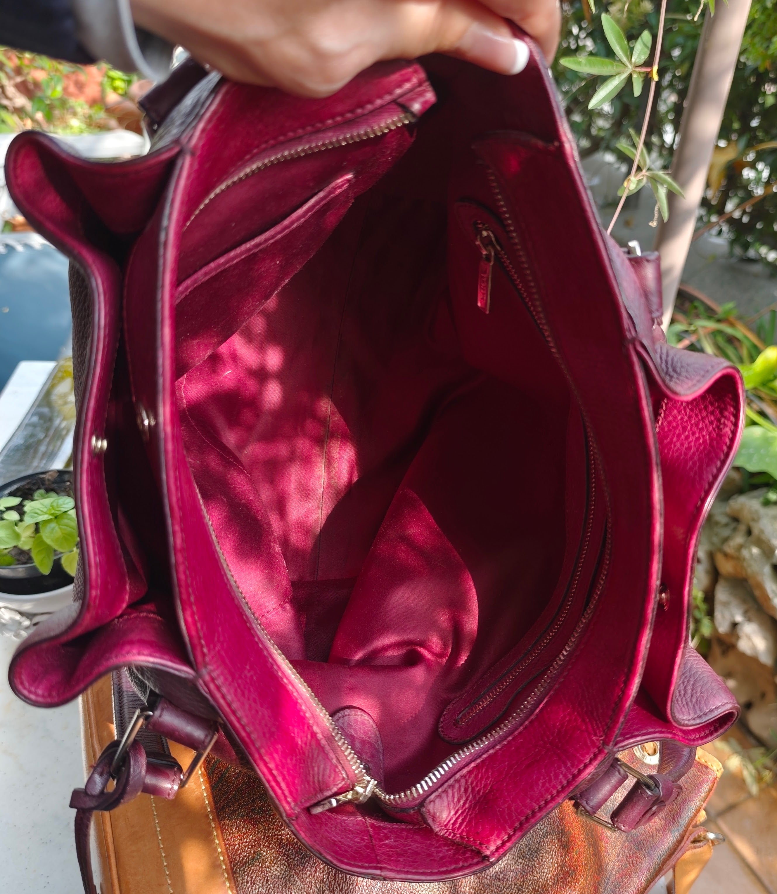 Tod's - Borsa a Spalla Tote Bag in Pelle Bordeaux