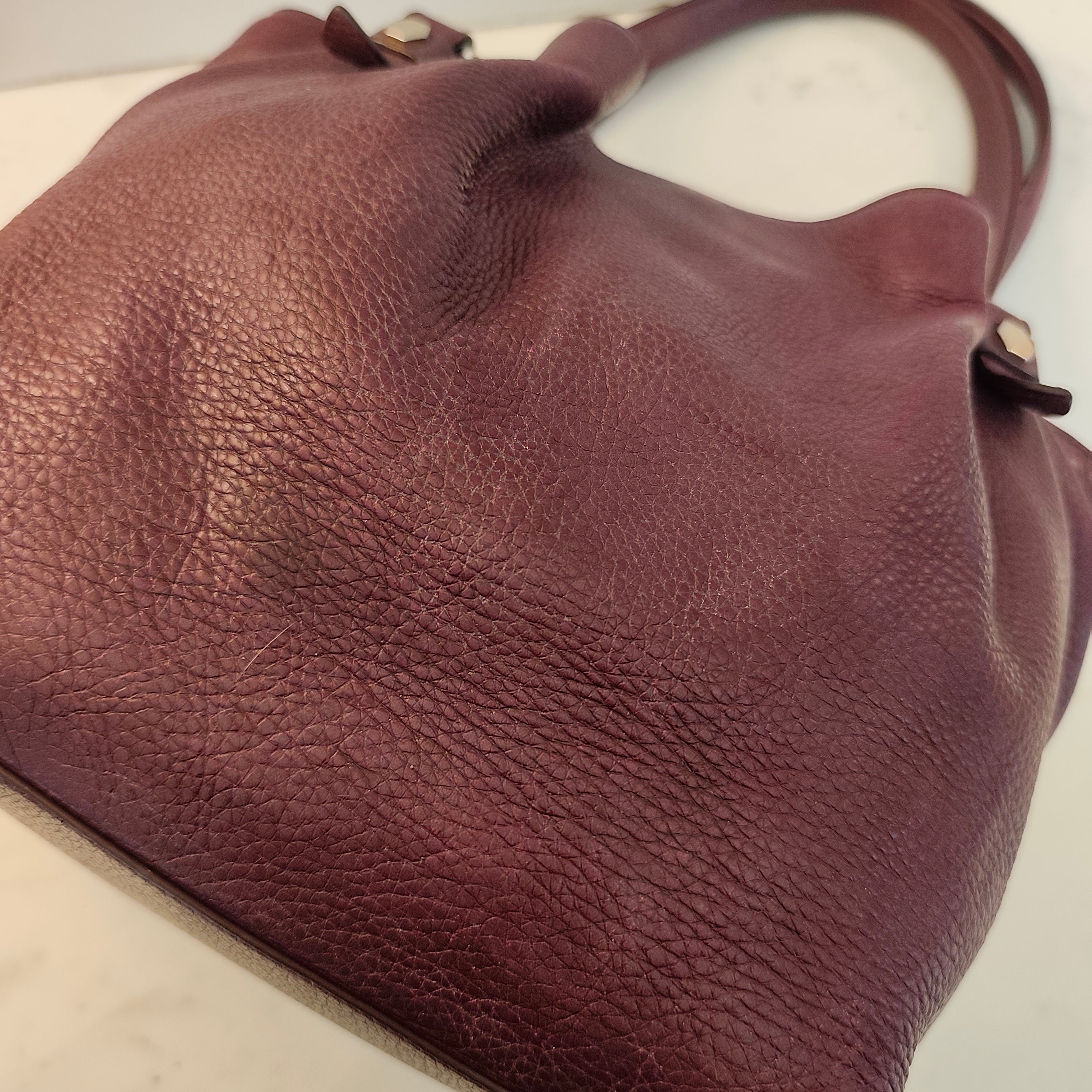 Tod's - Borsa a Spalla Tote Bag in Pelle Bordeaux
