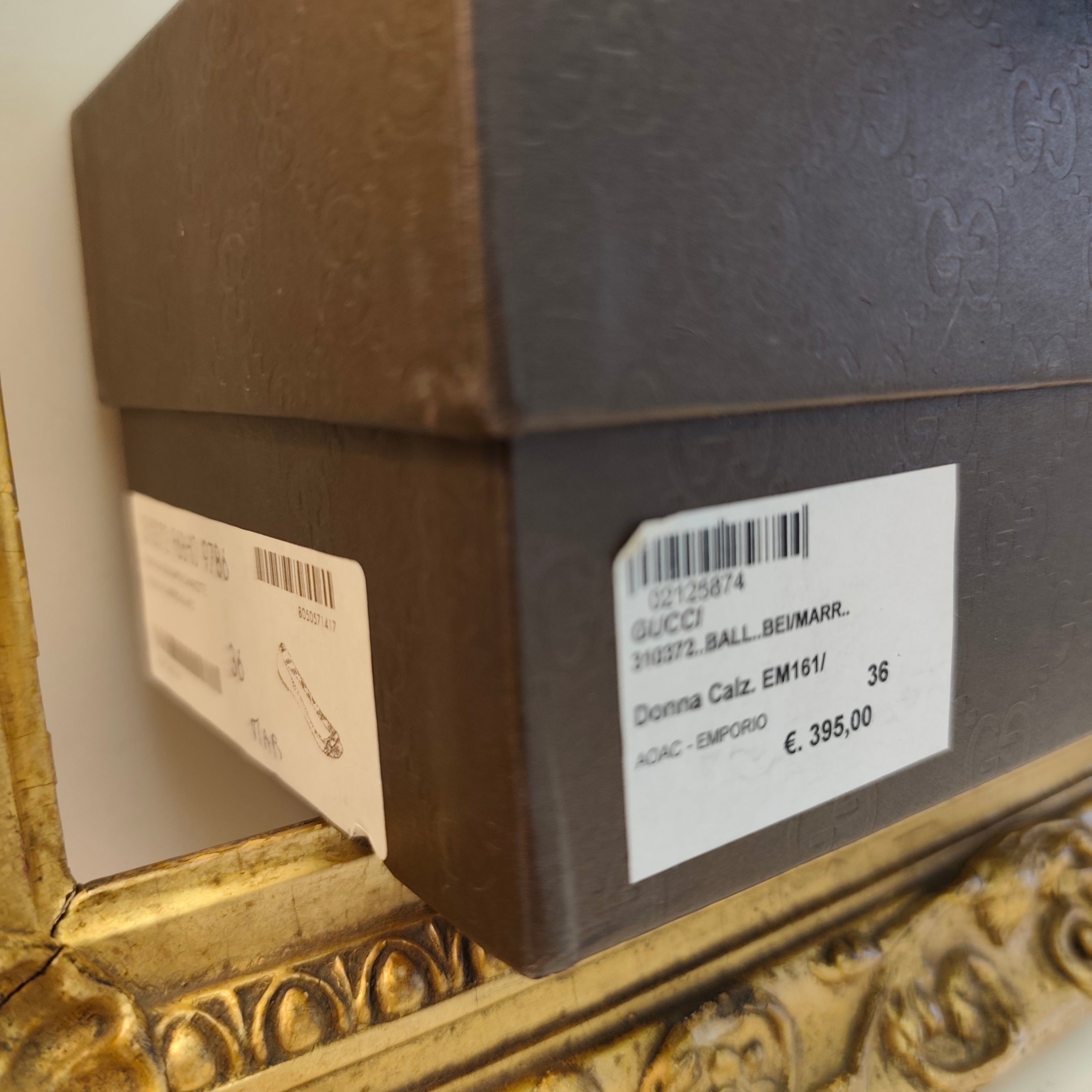 Gucci - Ballerine in Tessuto “GG” e Pelle con Morsetto in Bambù