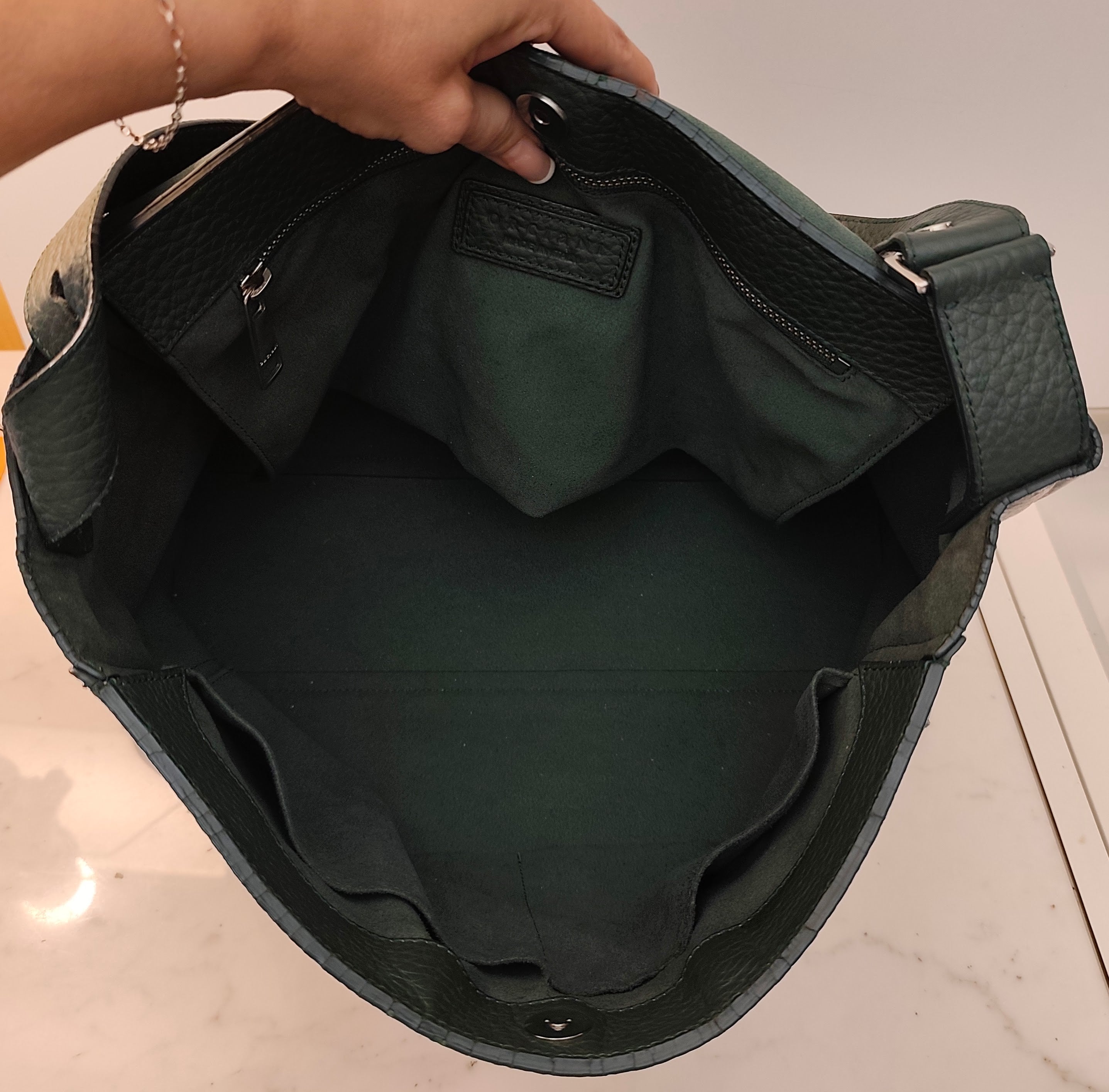 Orciani – Sveva Soft Grande in Pelle Verde Bosco