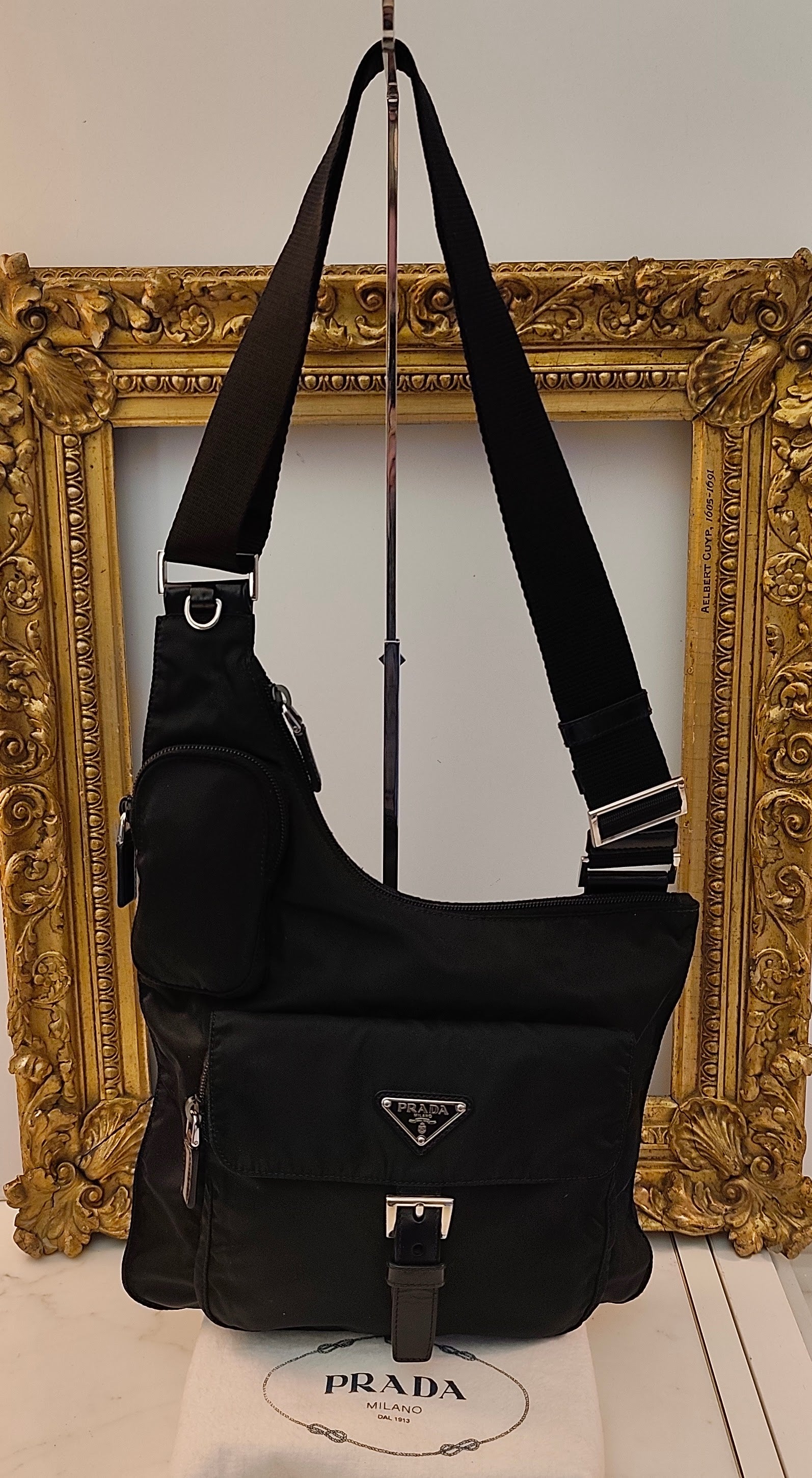 Prada - Borsa Borsello a Spalla o Tracolla Re-Nylon Nero