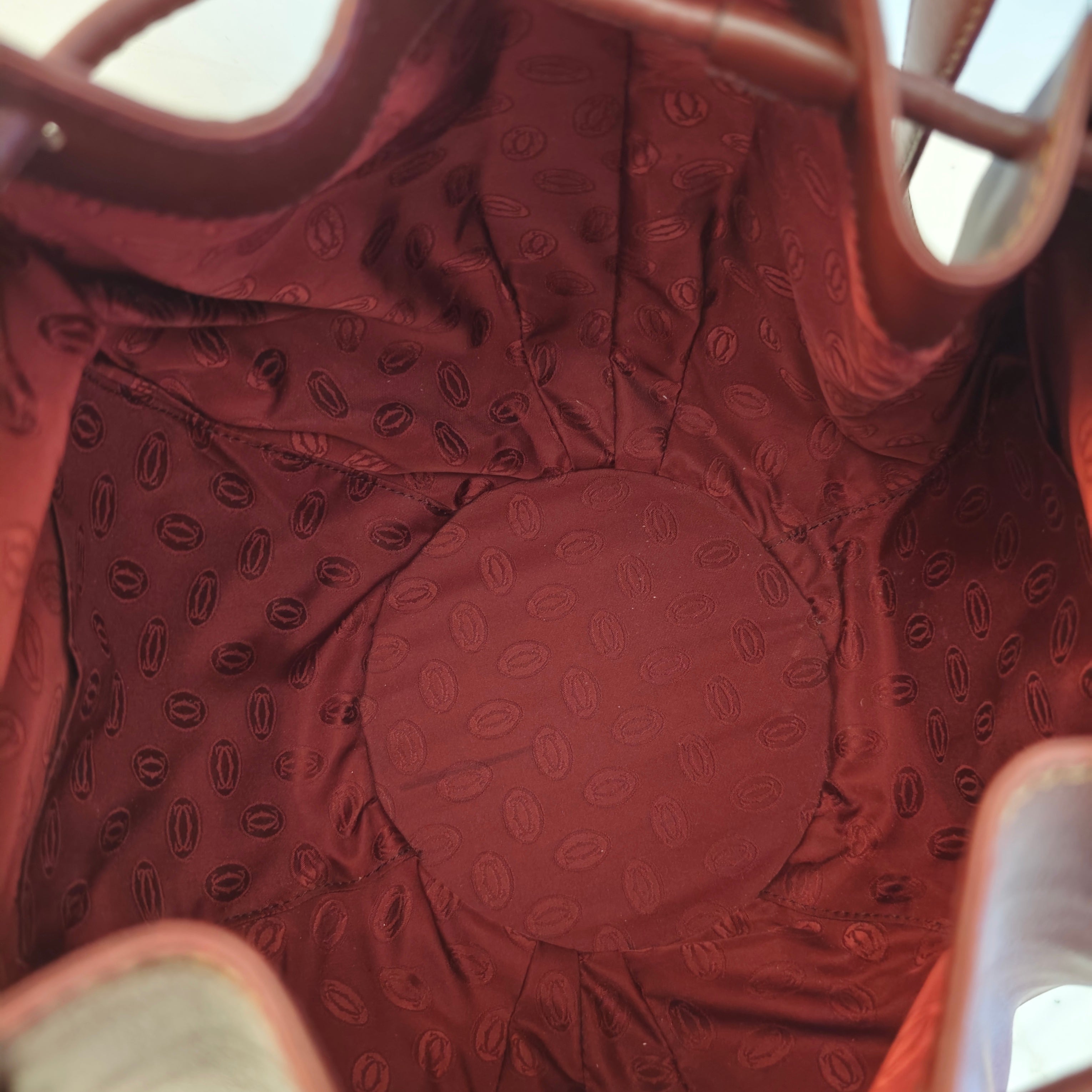 Cartier – Borsa Secchiello in Pelle Bordeaux