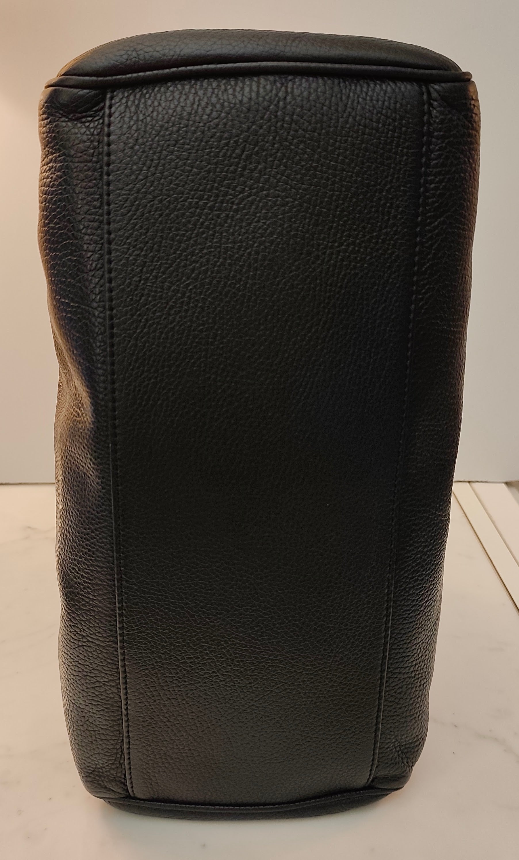 Borbonese - Borsa Bauletto Speedy in Pelle Nera con profili Tapiro