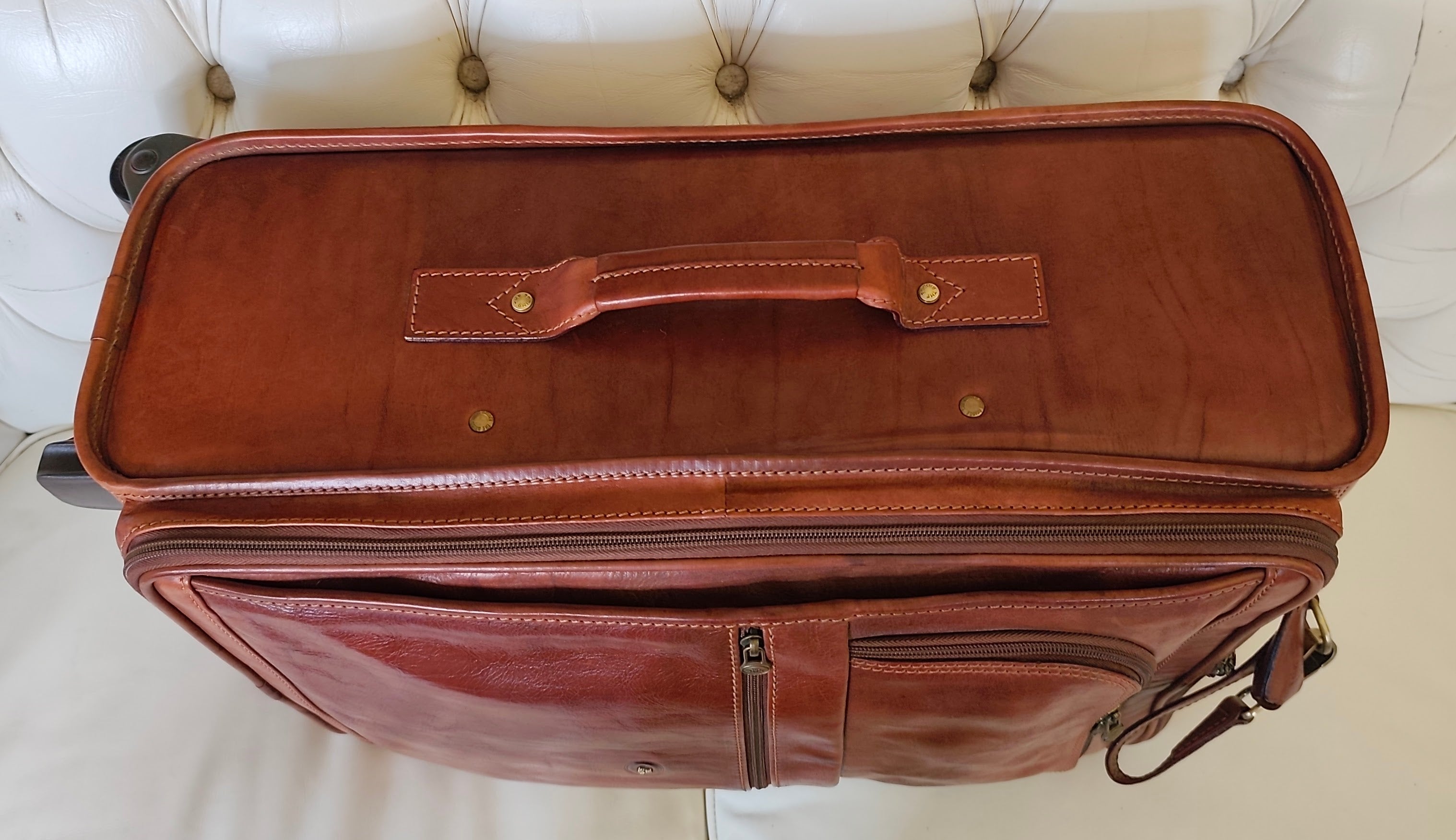 The Bridge - Trolley Valigia Rigida in Pelle Linea Story Doppia Portabilità