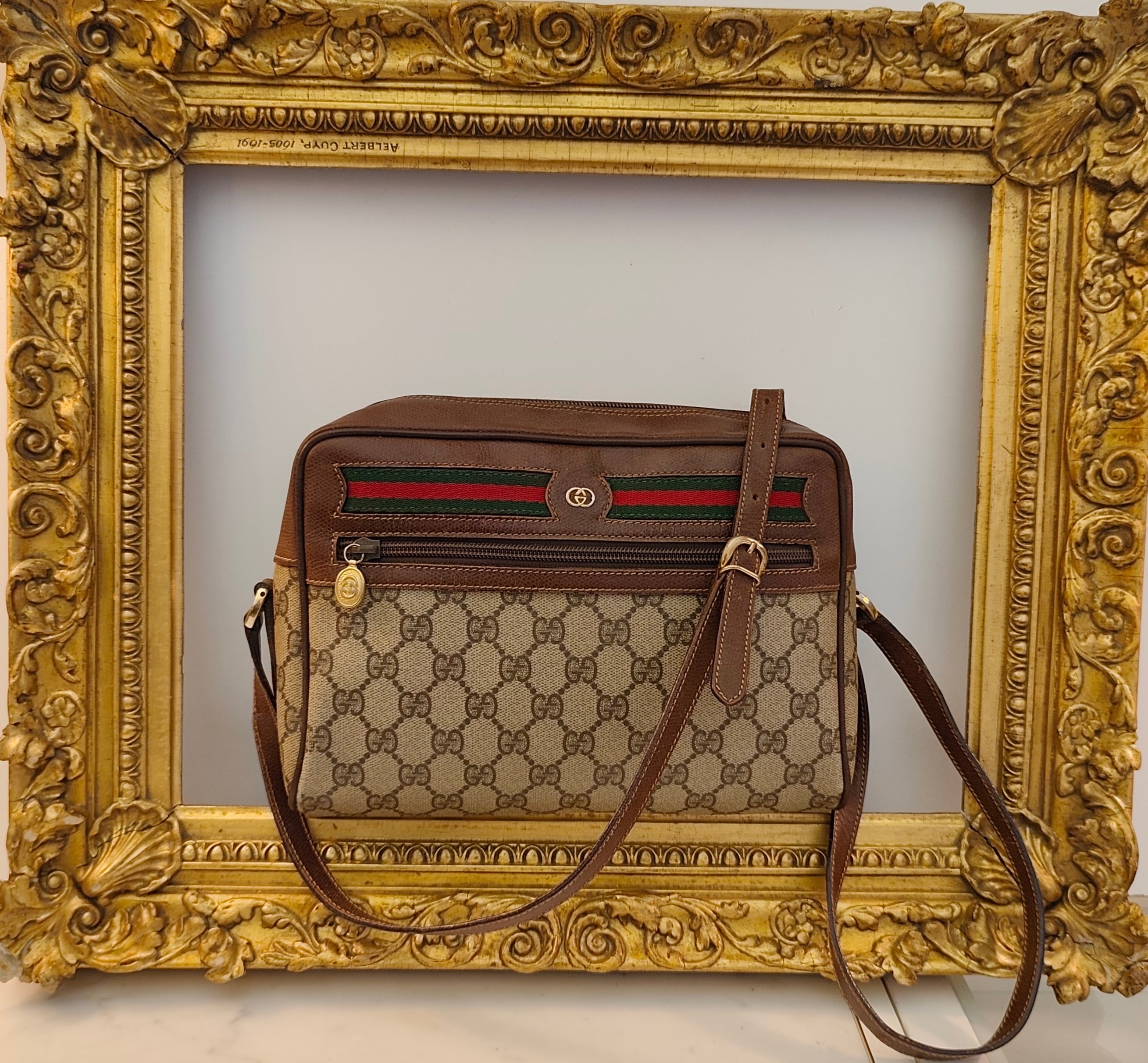 Gucci - Ophidia Camera Bag Postina a Tracolla “GG” Supreme Beige Anni '90