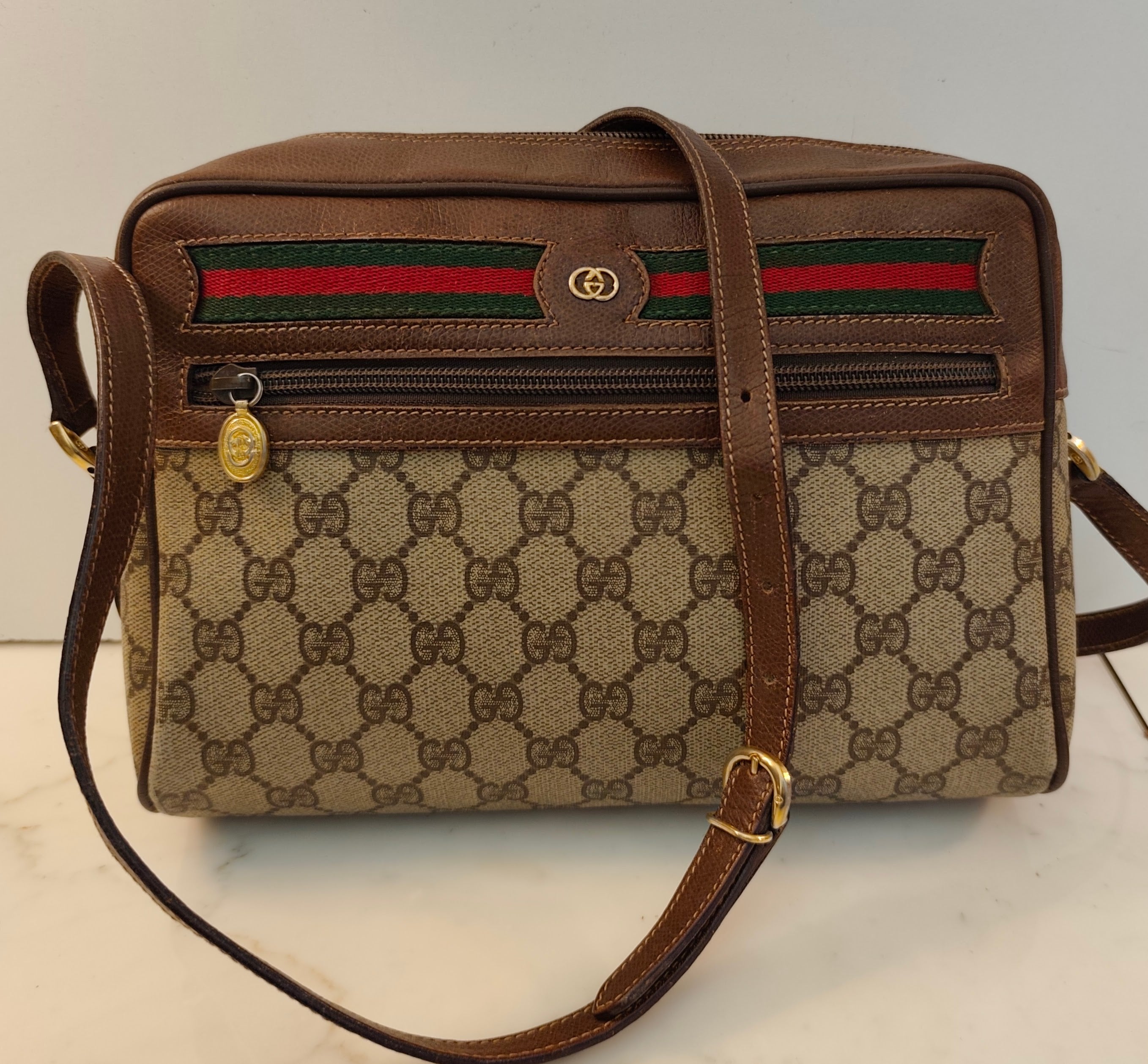 Gucci - Ophidia Camera Bag Postina a Tracolla “GG” Supreme Beige Anni '90