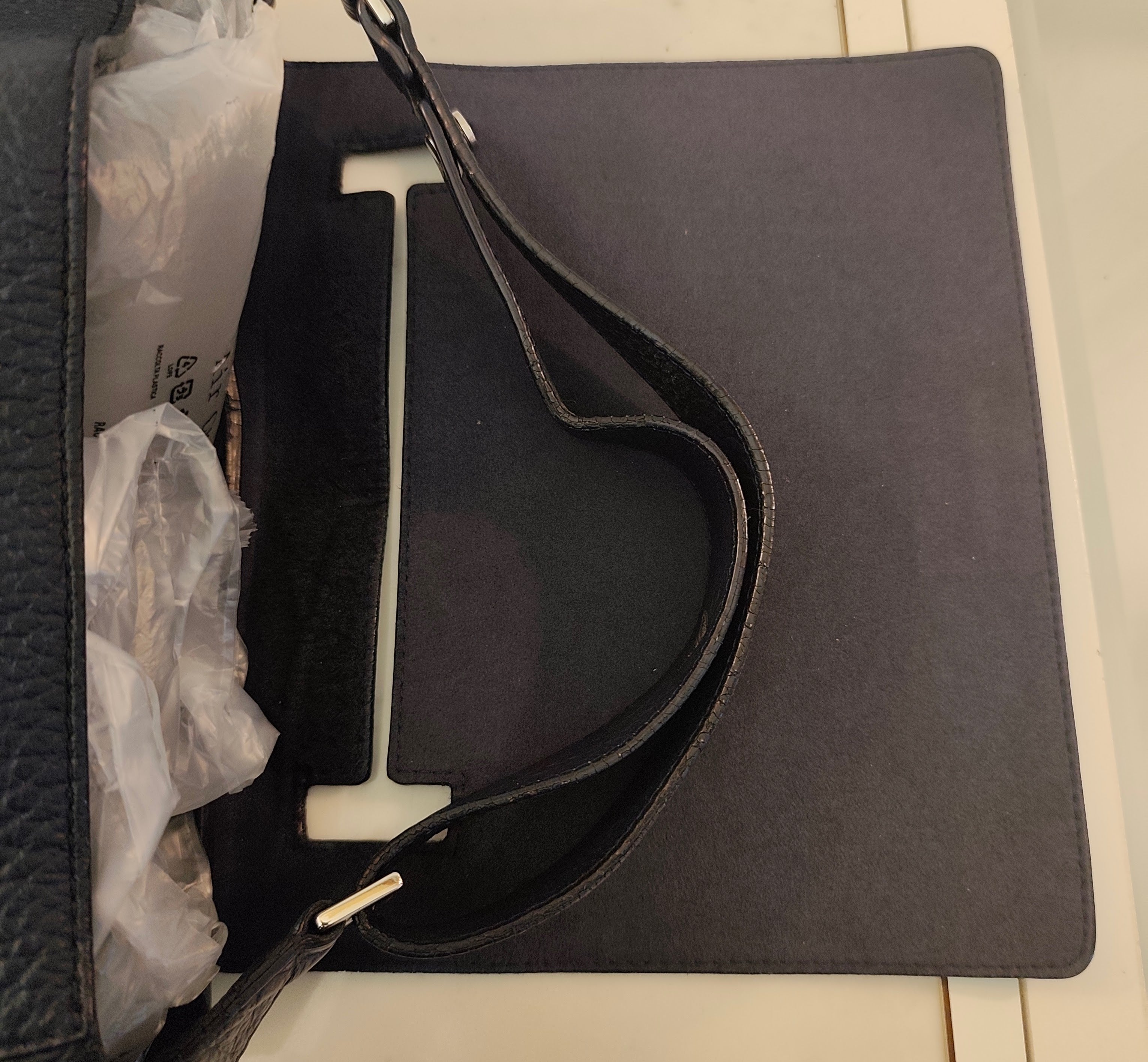 Orciani - Sveva Soft Media in Pelle Blu Navy con Tracolla