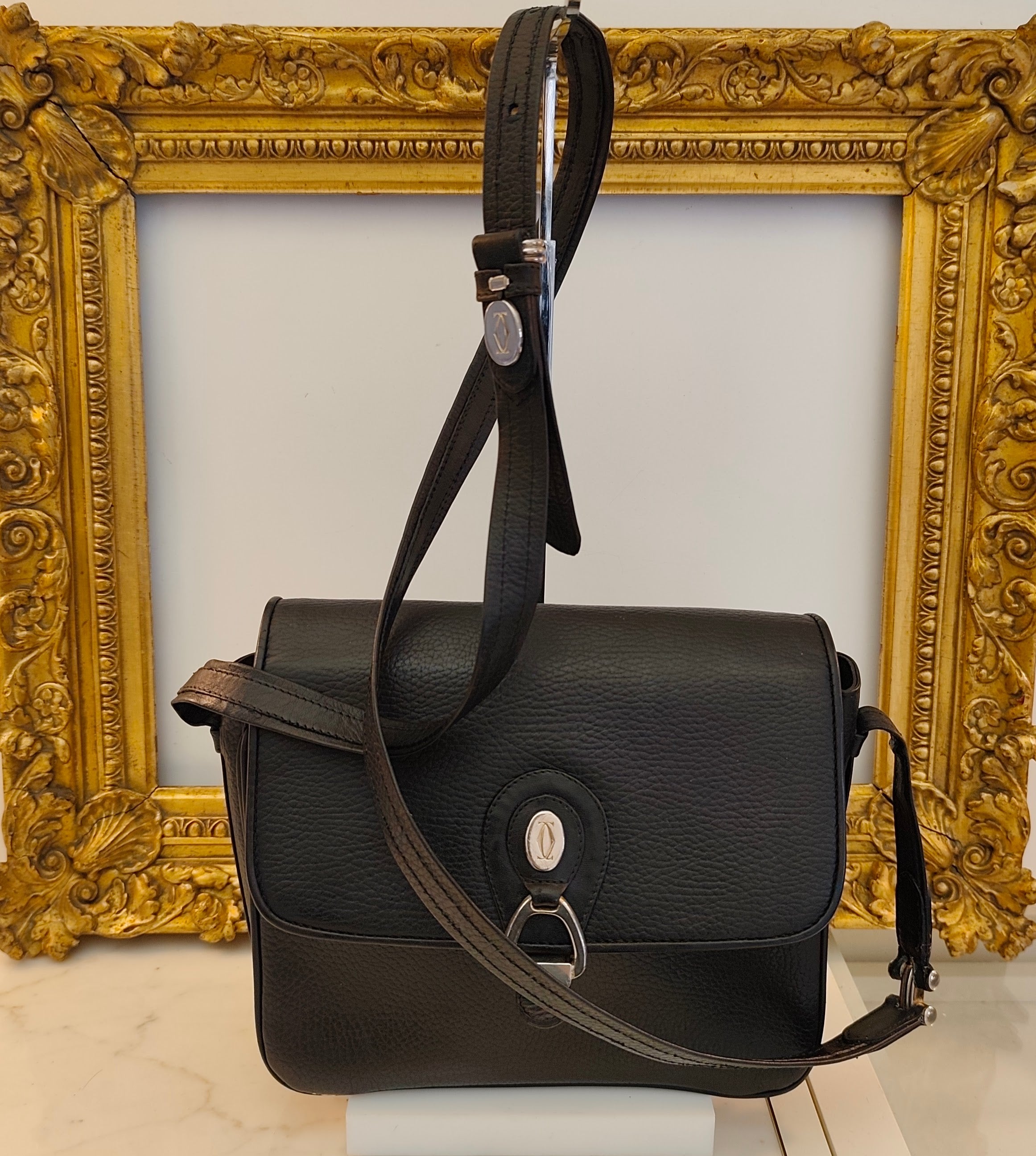 Cartier – Camera Bag Vintage in Pelle Nera