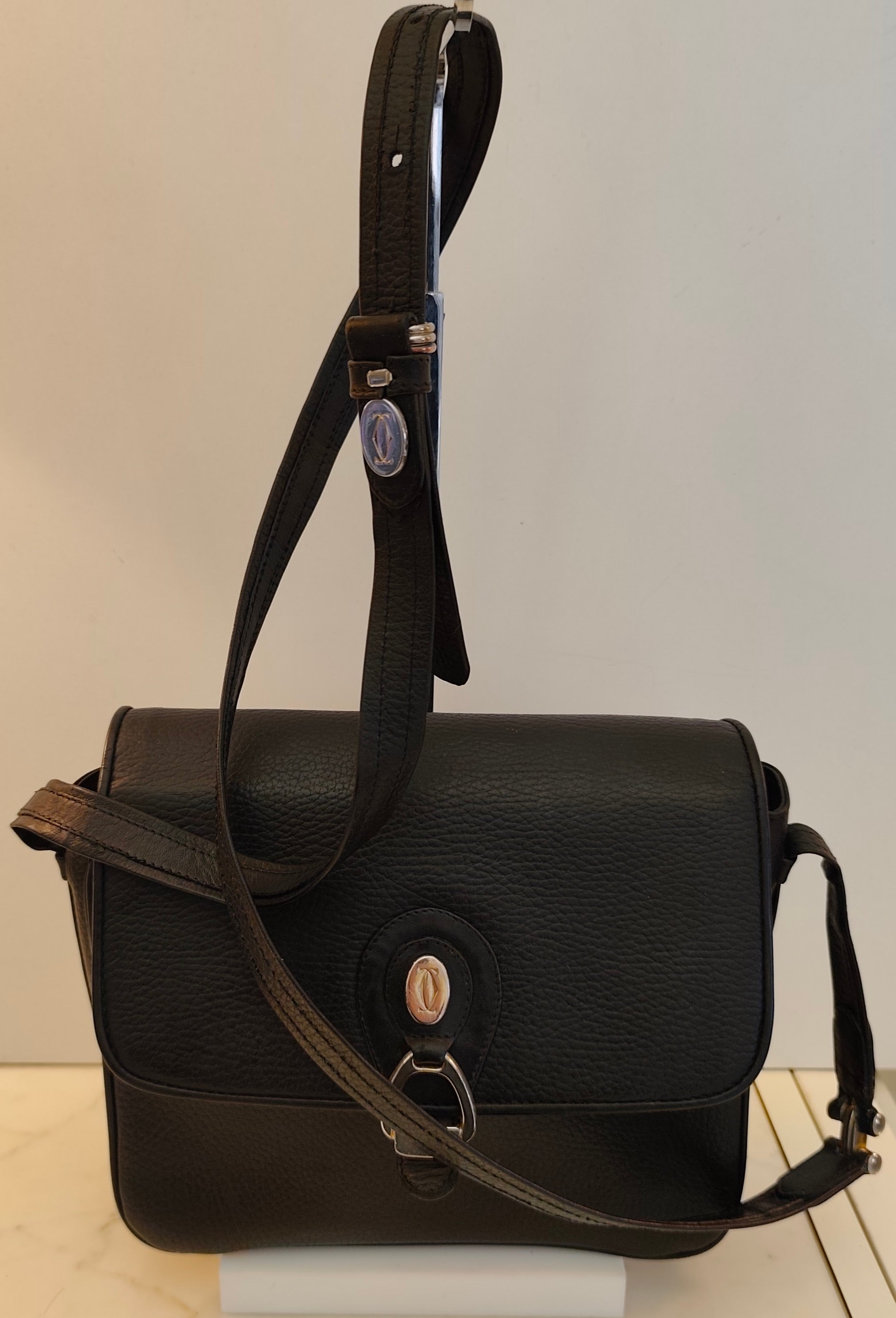 Cartier – Camera Bag Vintage in Pelle Nera