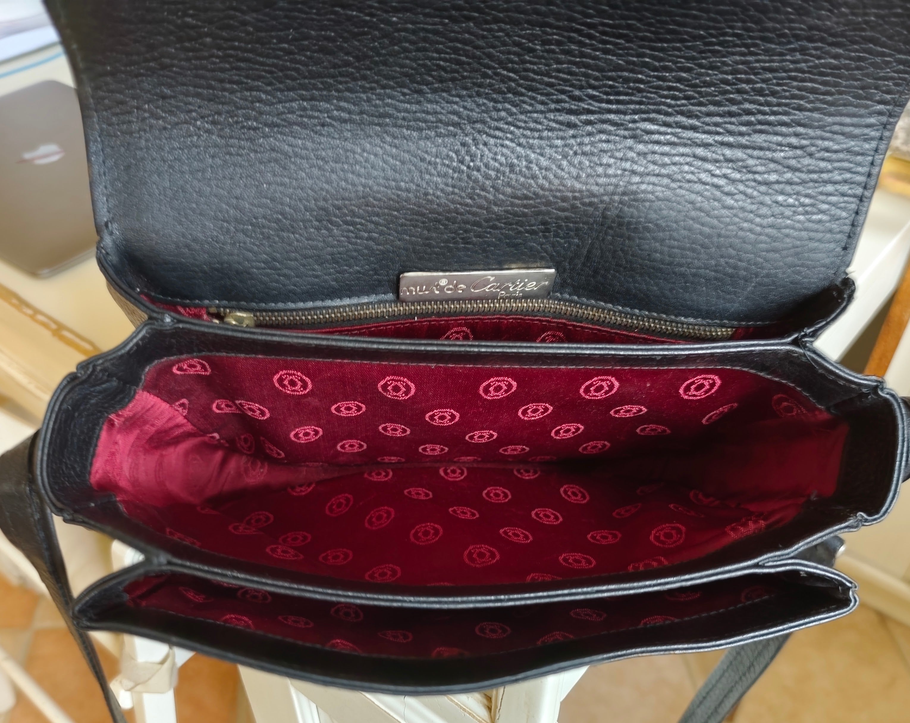 Cartier – Camera Bag Vintage in Pelle Nera