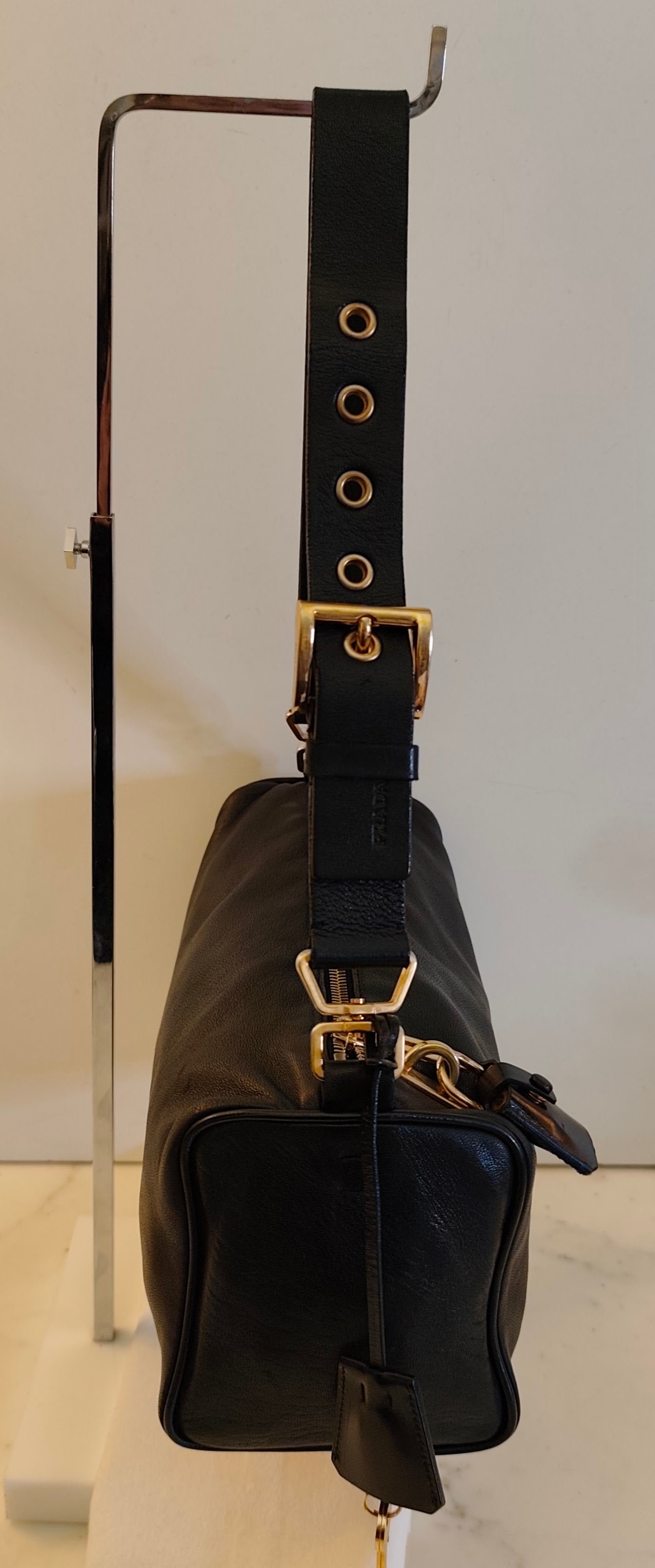 Prada – Bauletto Re-Edition 2024 in Pelle di Vitello Nera