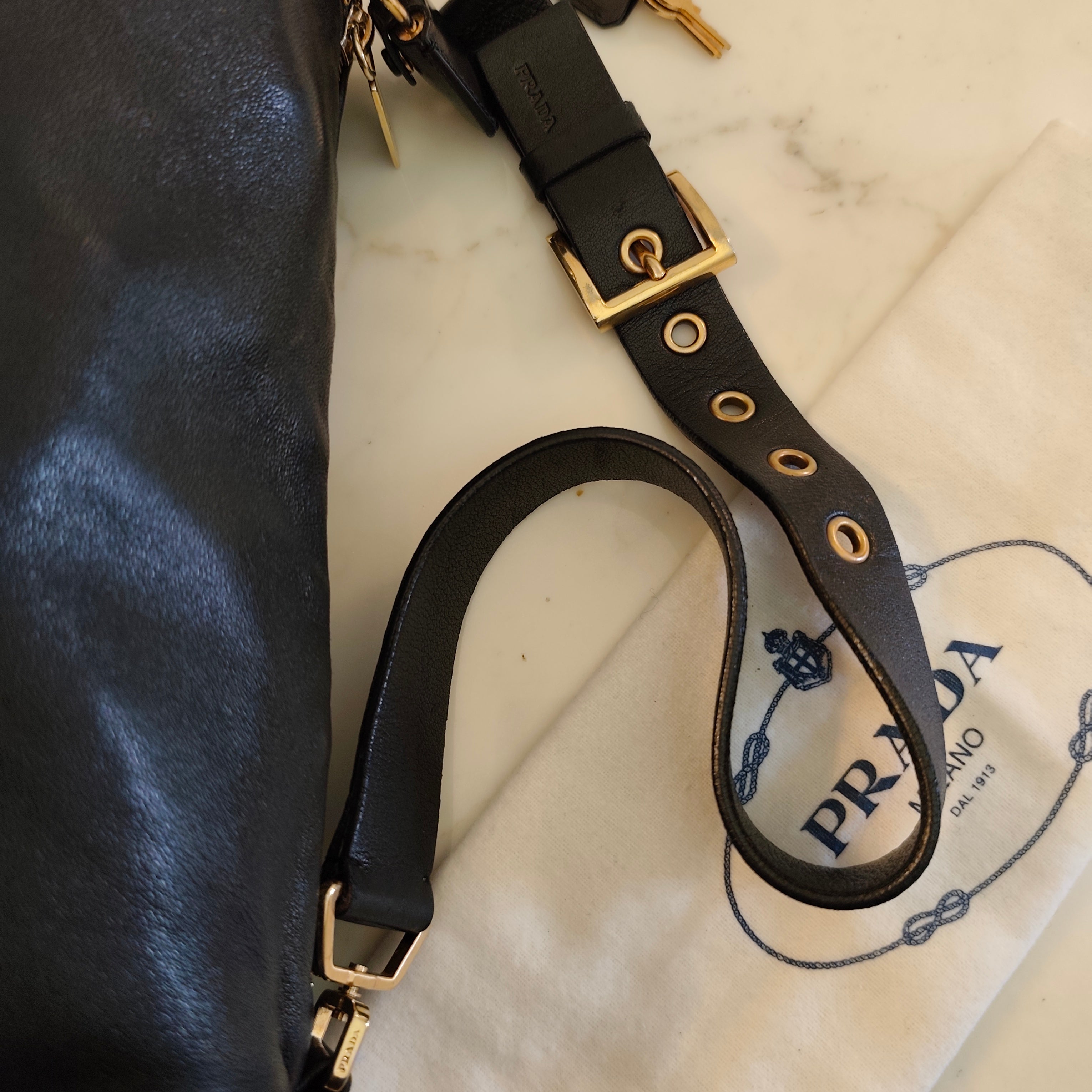 Prada – Bauletto Re-Edition 2024 in Pelle di Vitello Nera