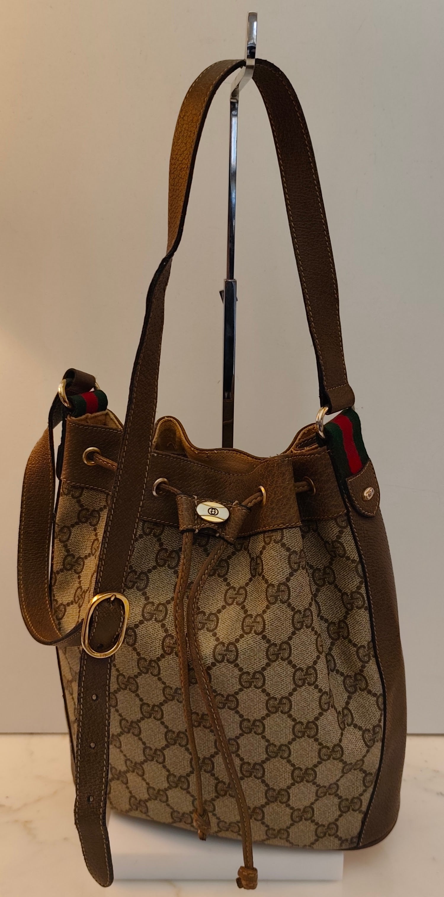 Gucci - Ophidia Borsa Secchiello “GG Supreme” Beige Vintage