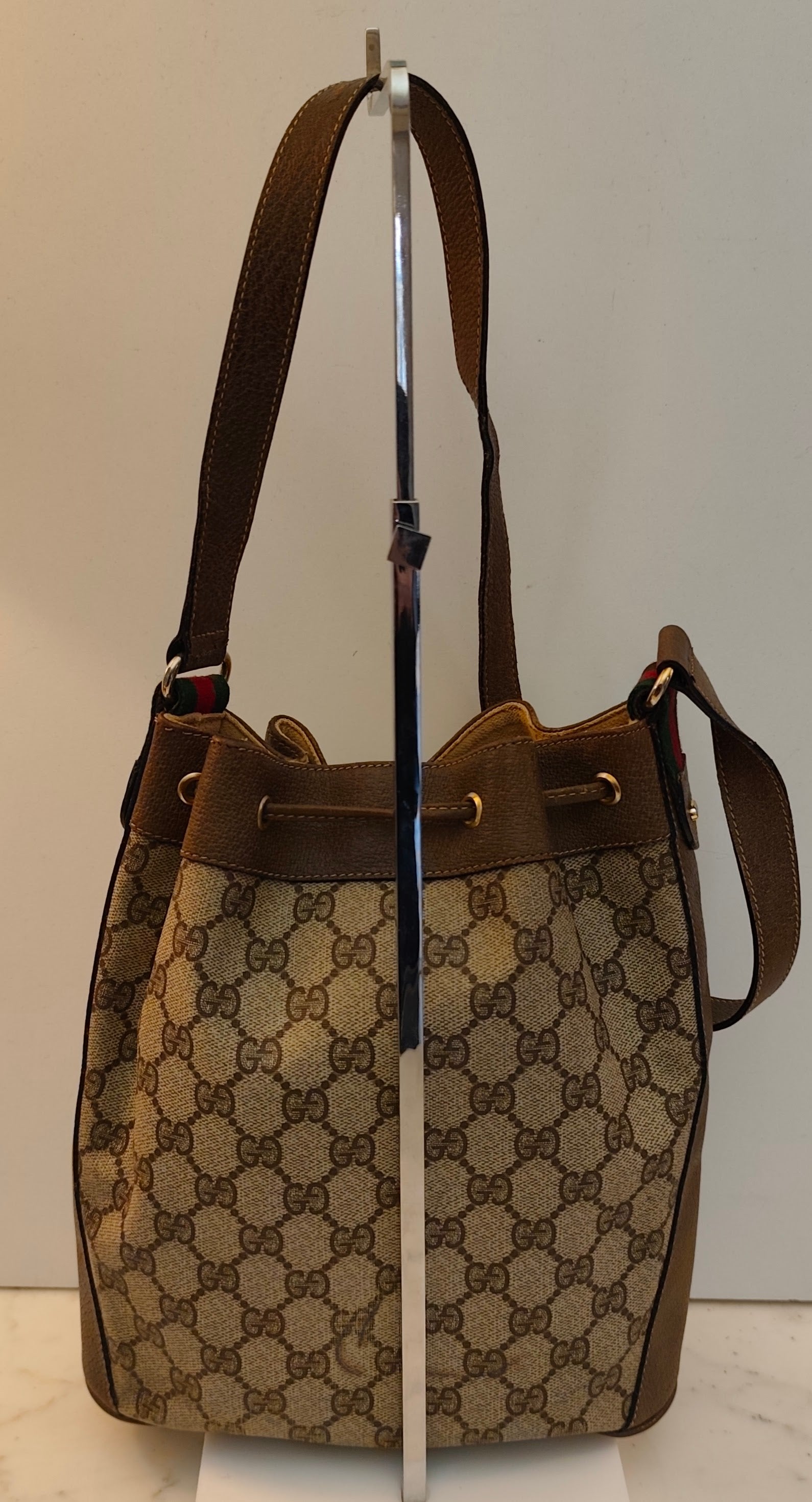 Gucci - Ophidia Borsa Secchiello “GG Supreme” Beige Vintage