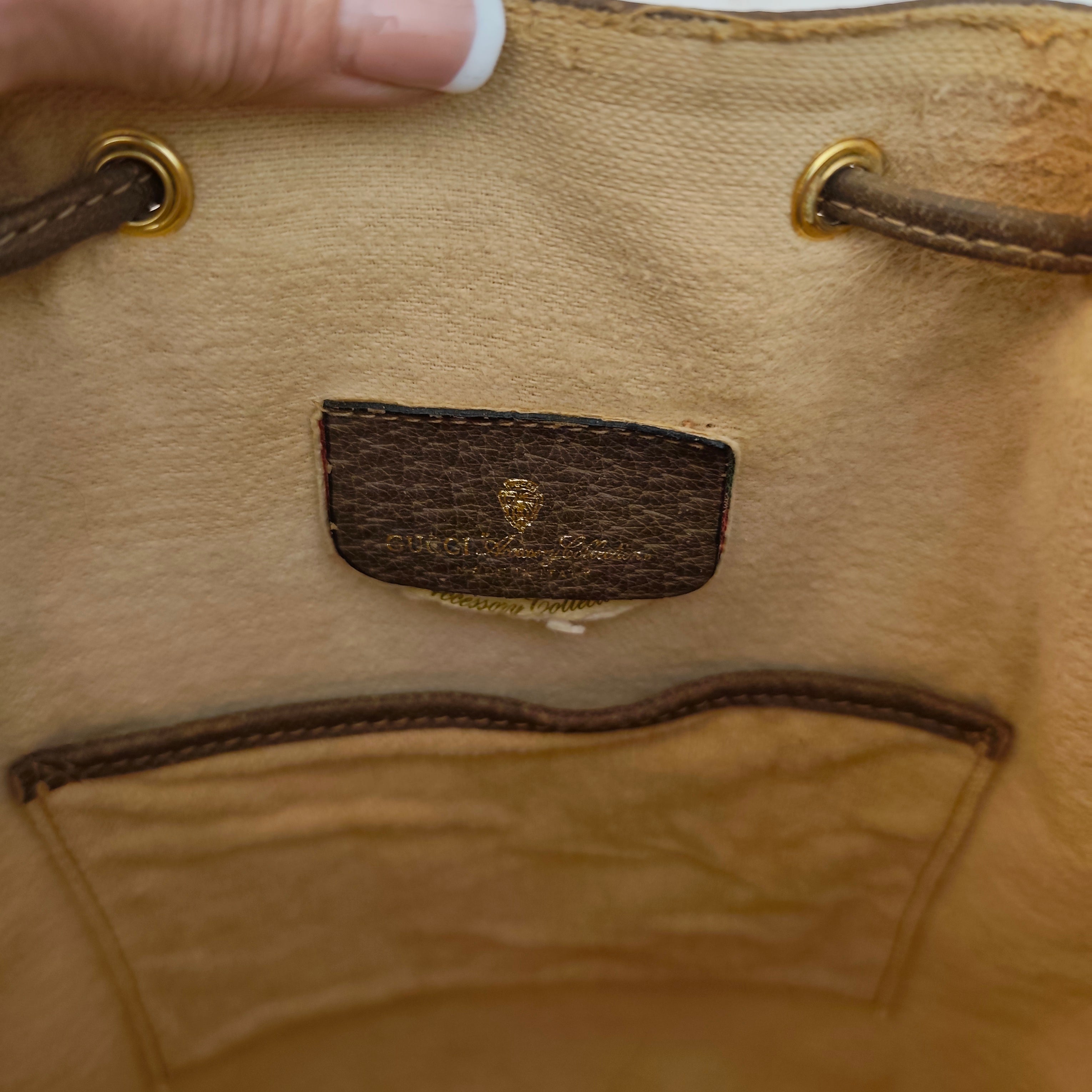 Gucci - Ophidia Borsa Secchiello “GG Supreme” Beige Vintage