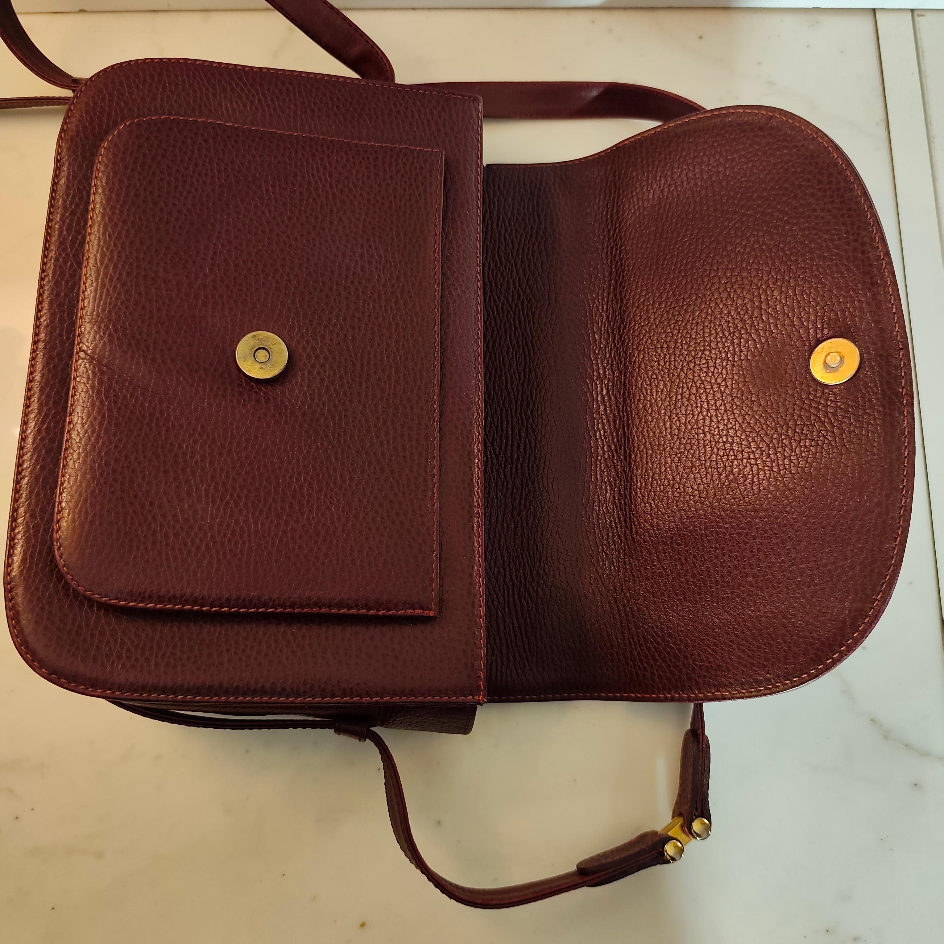 Cartier – Camera Bag a Spalla Vintage Bordeaux