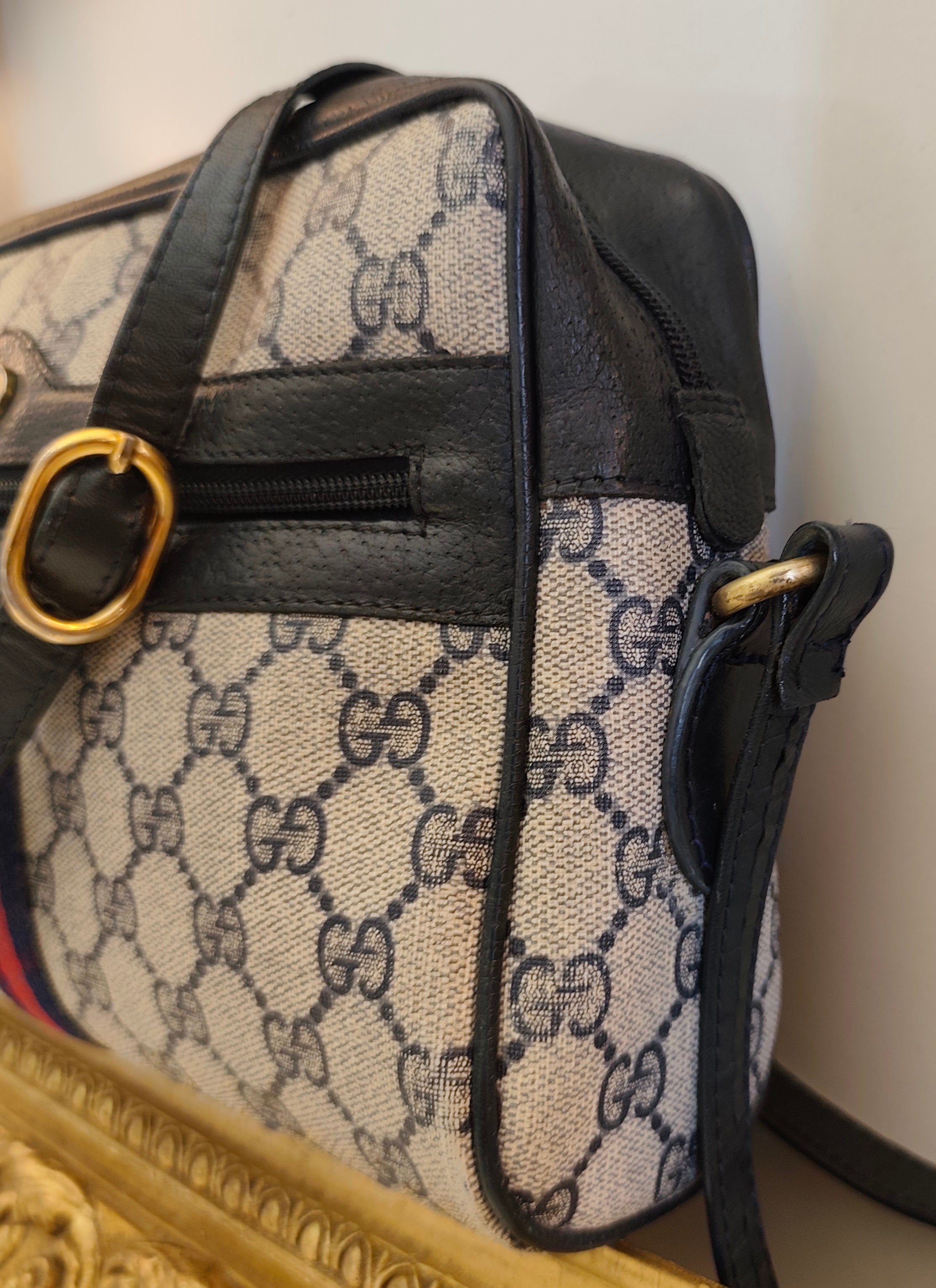 Gucci - Ophidia Camera Bag a Tracolla "GG" Supreme Blu Vintage